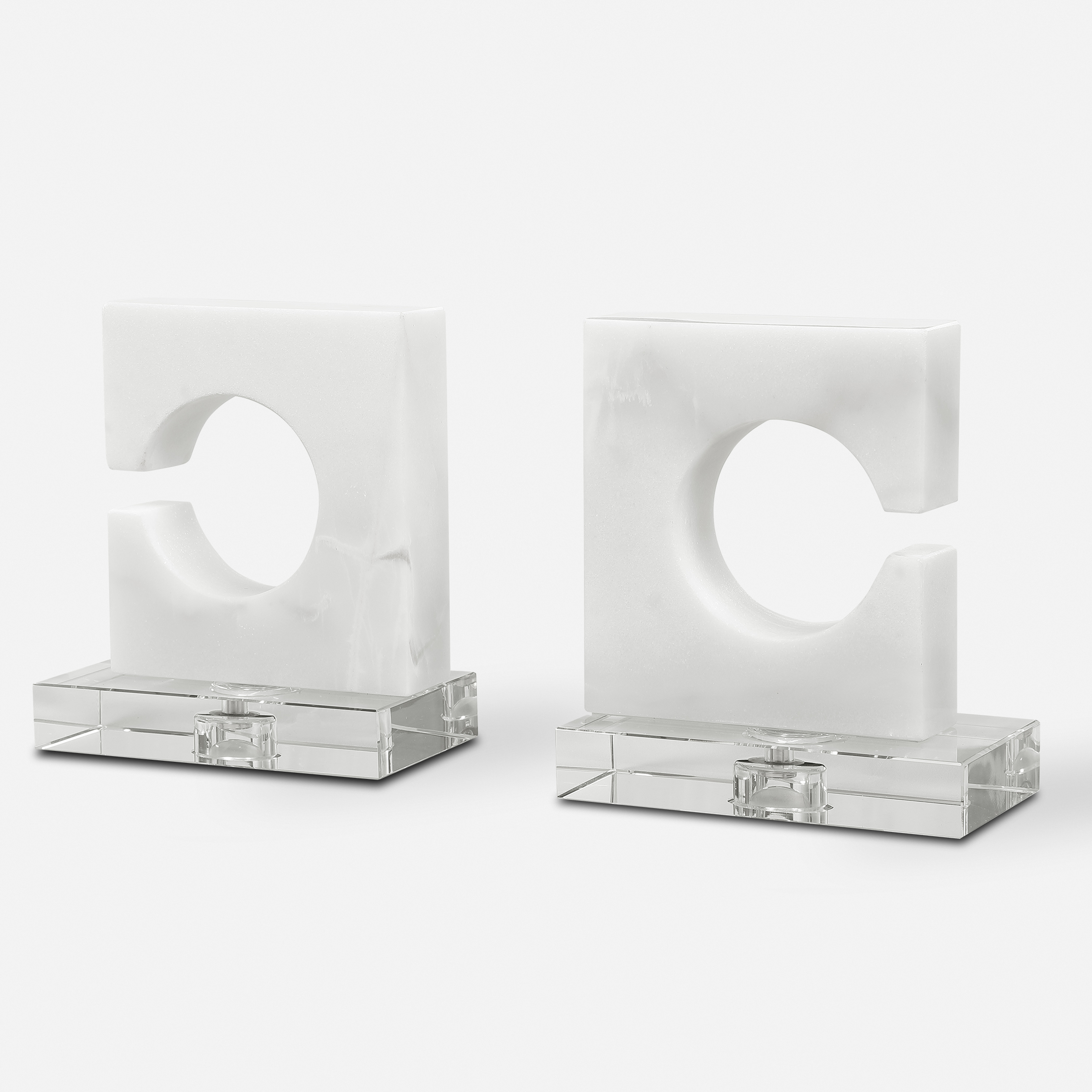 Clarin White & Gray Bookends, S/2 - Uttermost