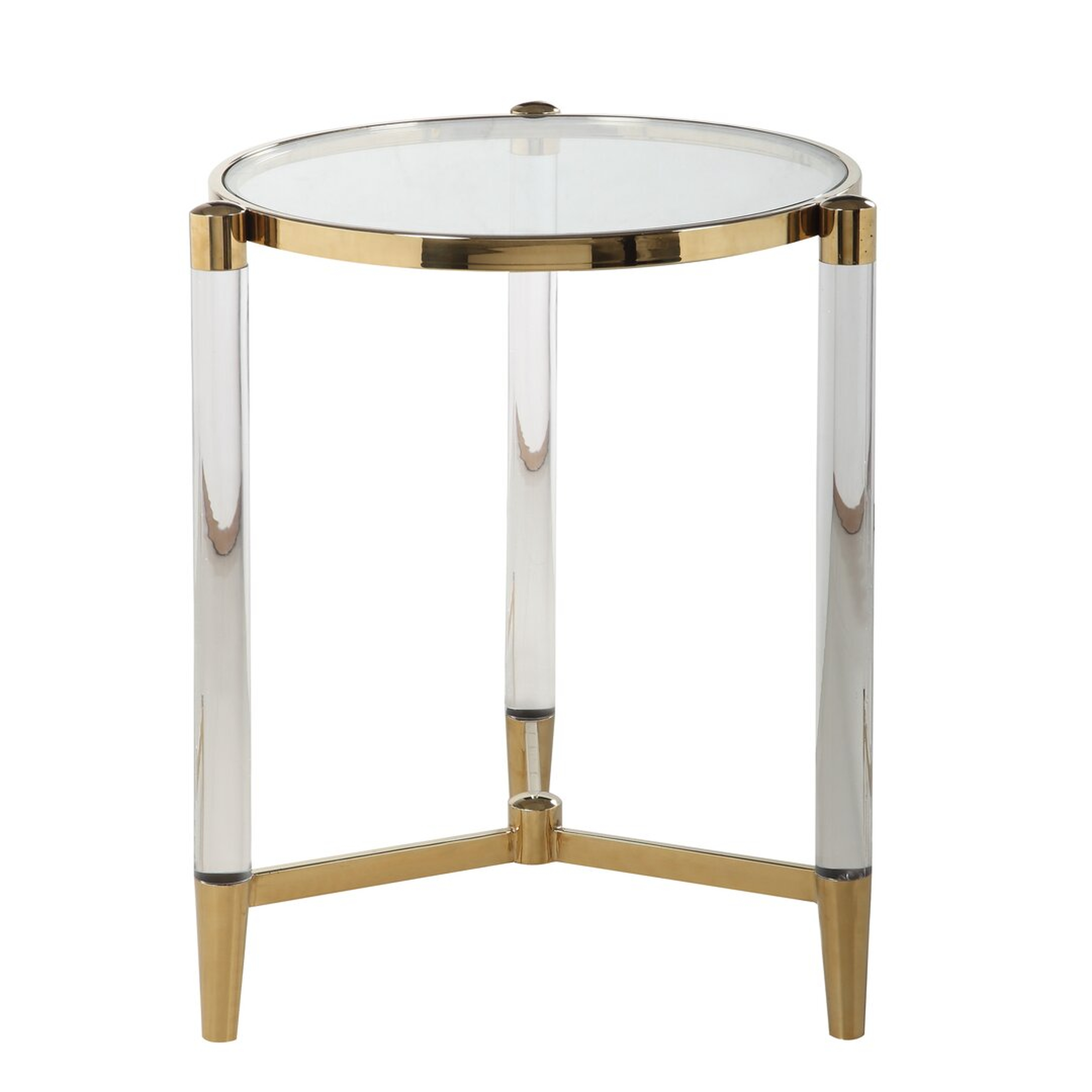 Chintaly Imports Denali Glass 3 Legs End Table - Perigold