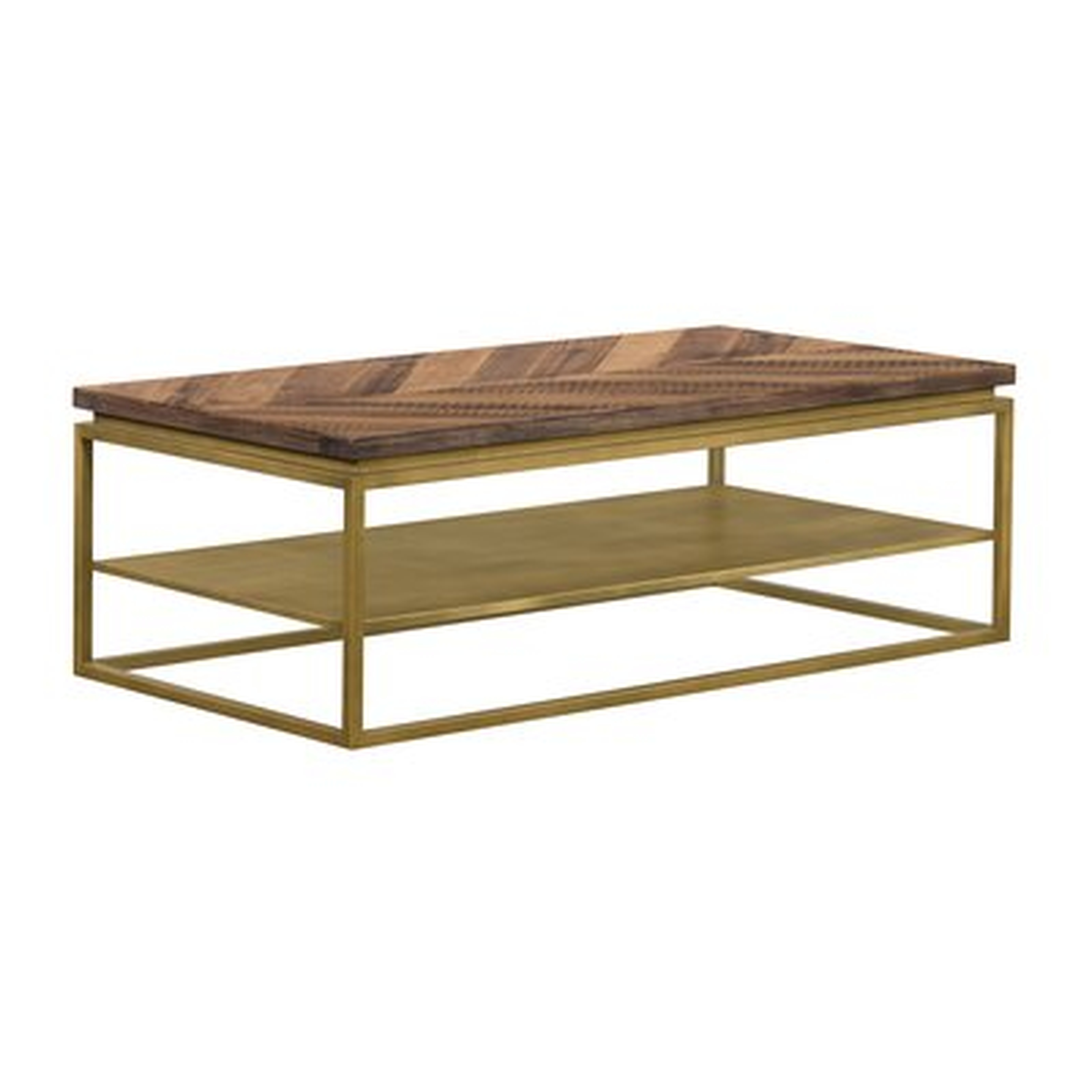 Benge Floor Shelf Coffee Table with Storage - Wayfair