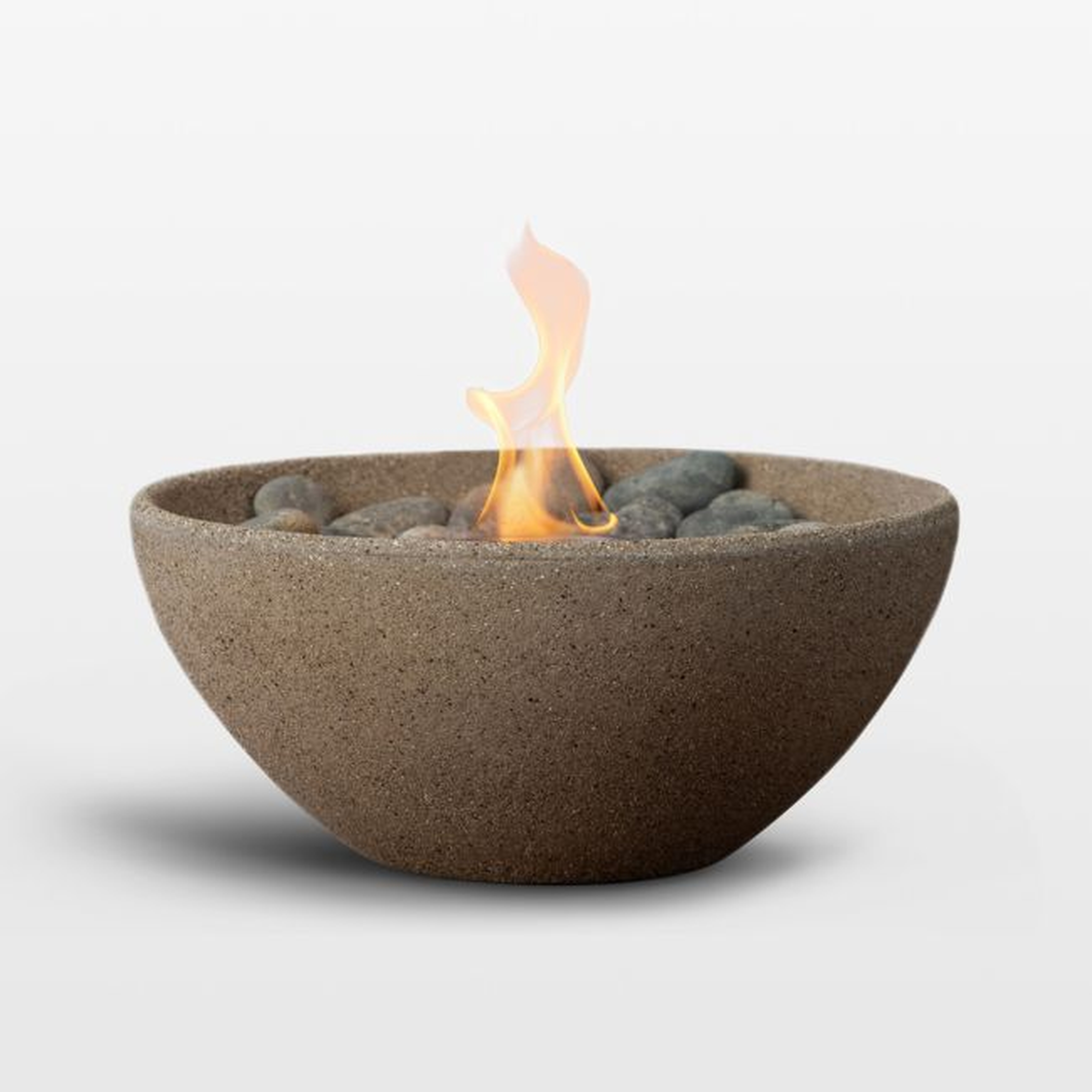 TerraFlame ® Basin Pewter Grey Outdoor Tabletop Fire Bowl - Crate and Barrel