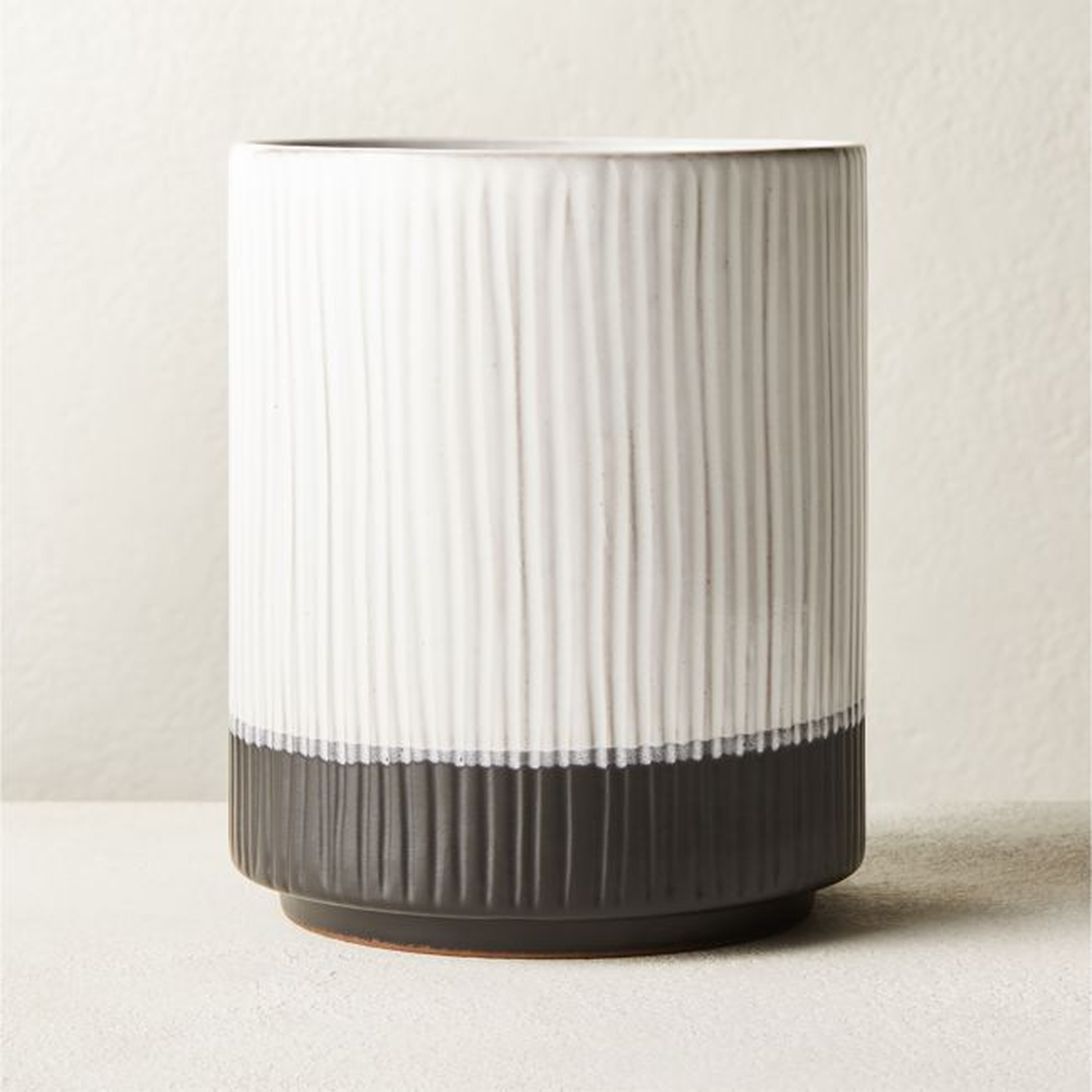 Score Terracotta Utensil Holder - CB2