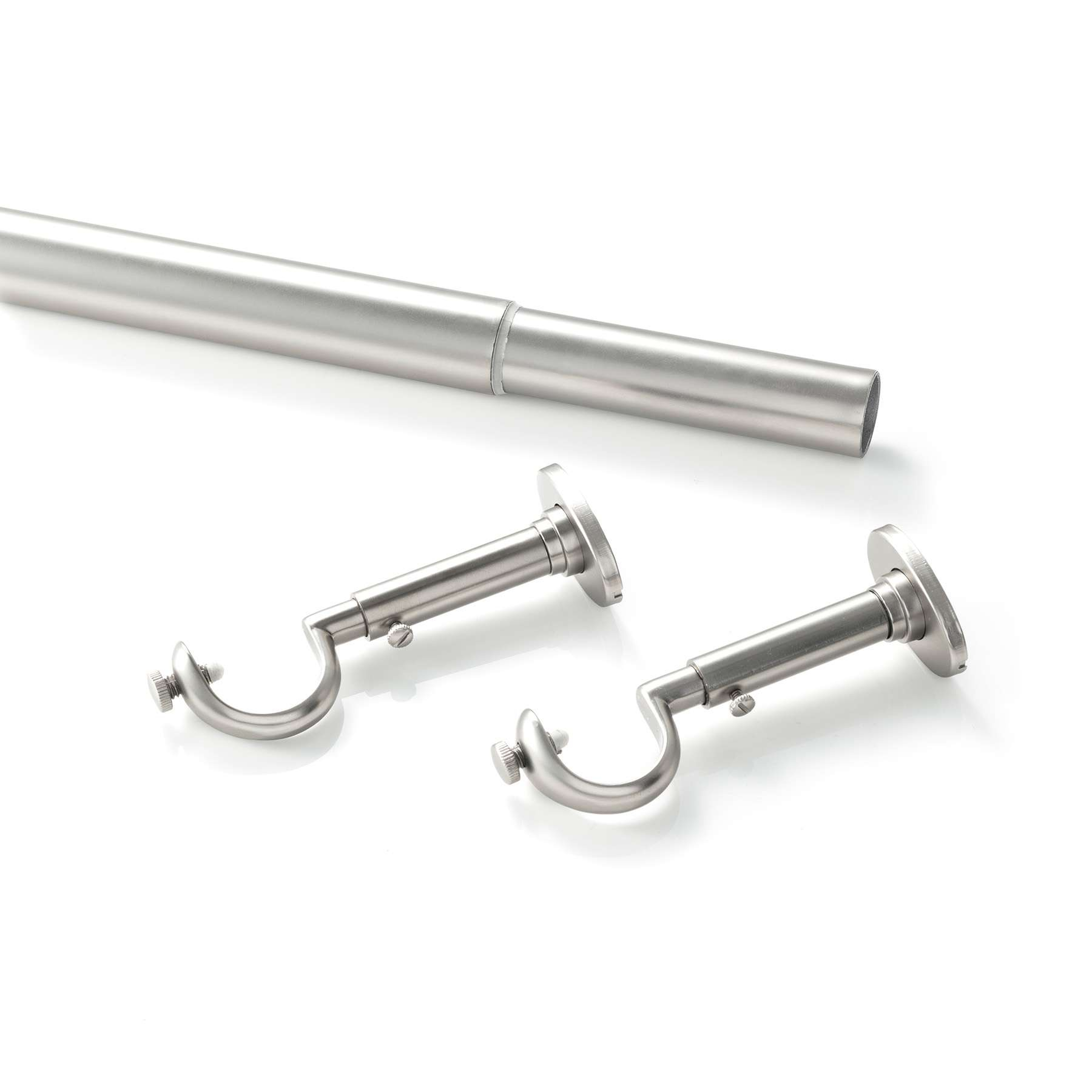 Stockbridge Satin Nickel Curtain Rod - Dash and Albert