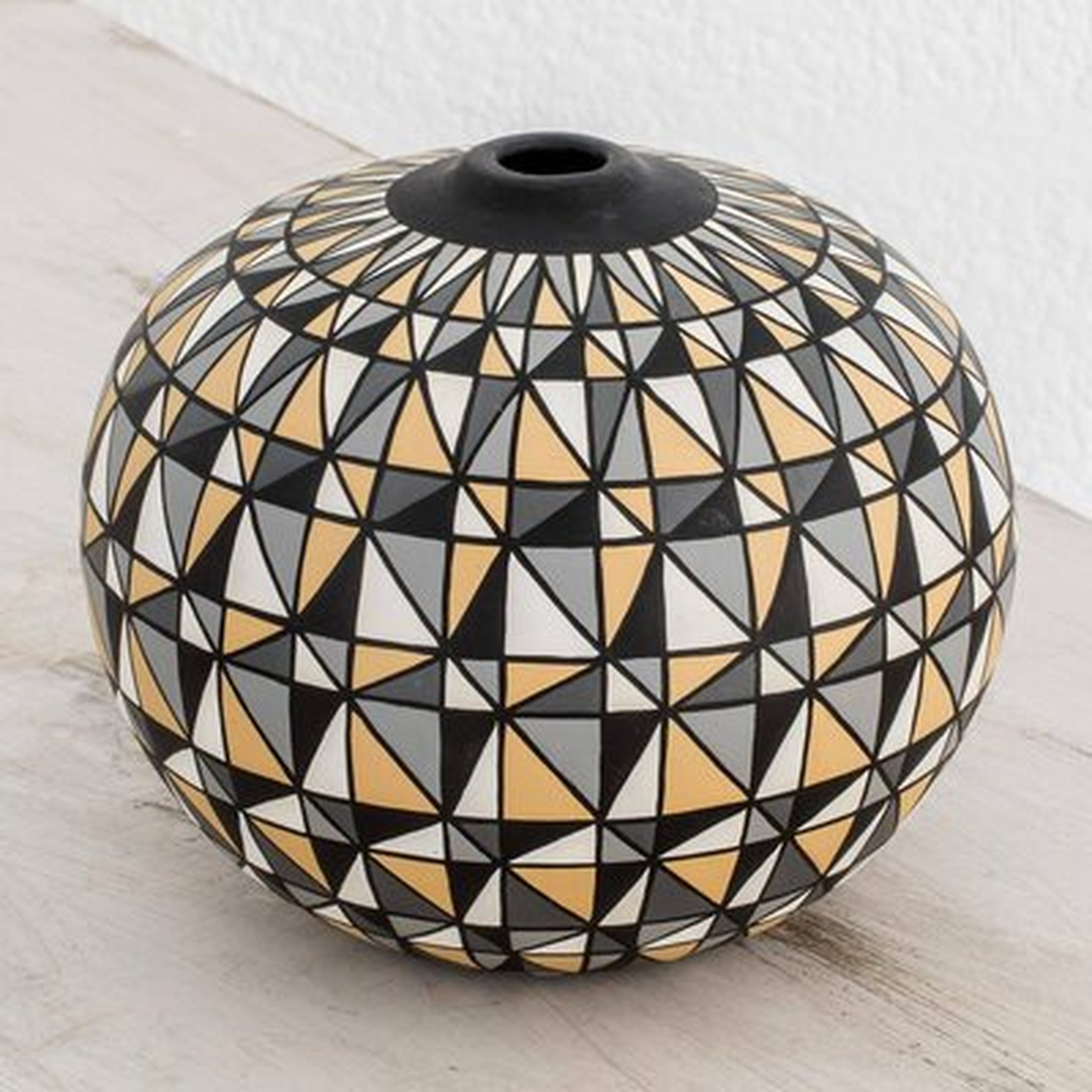 Korman Ivory/Gray/White 5.5" Indoor / Outdoor Ceramic Table Vase - Wayfair