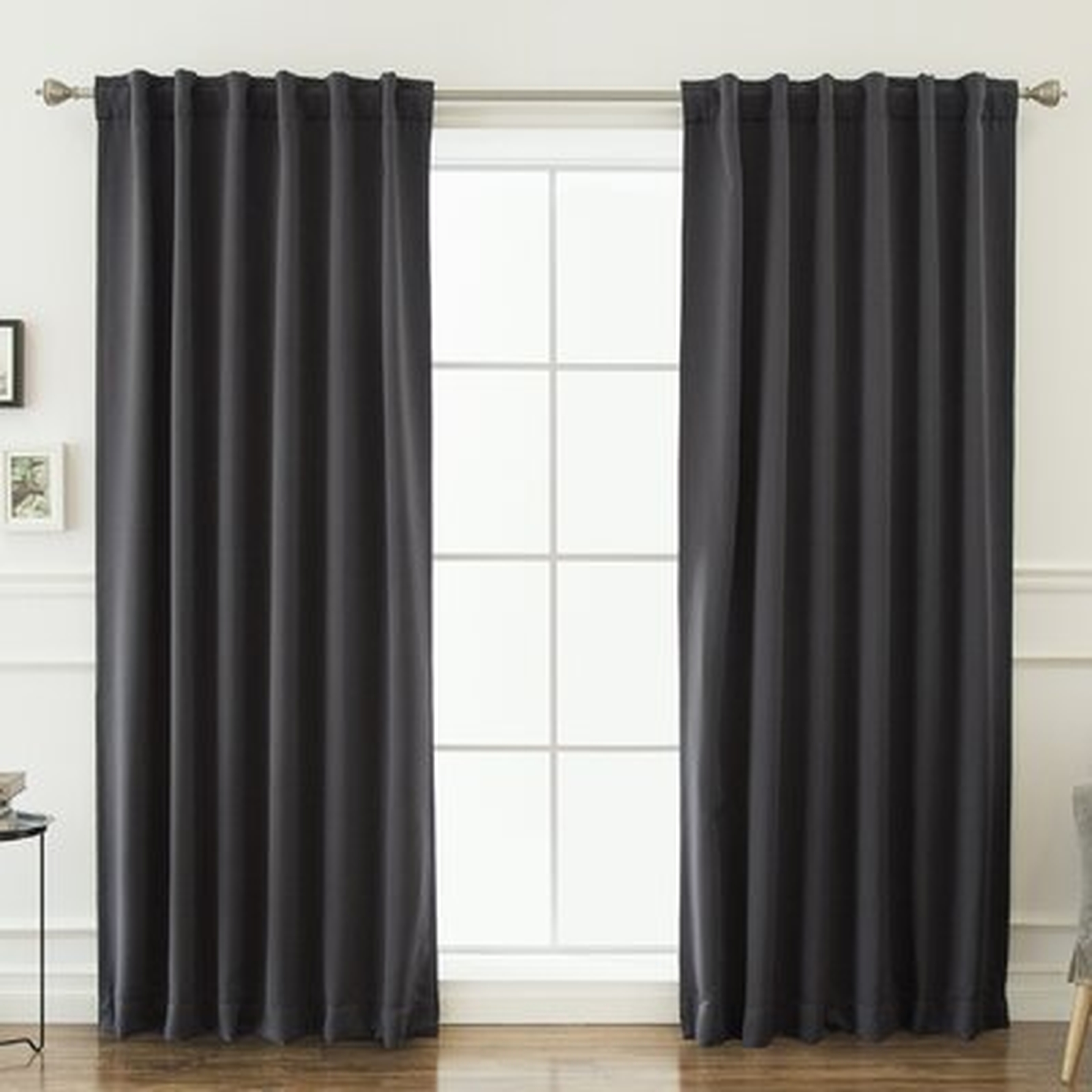 Billups Solid Blackout Thermal Rod Pocket Double Curtains - Birch Lane