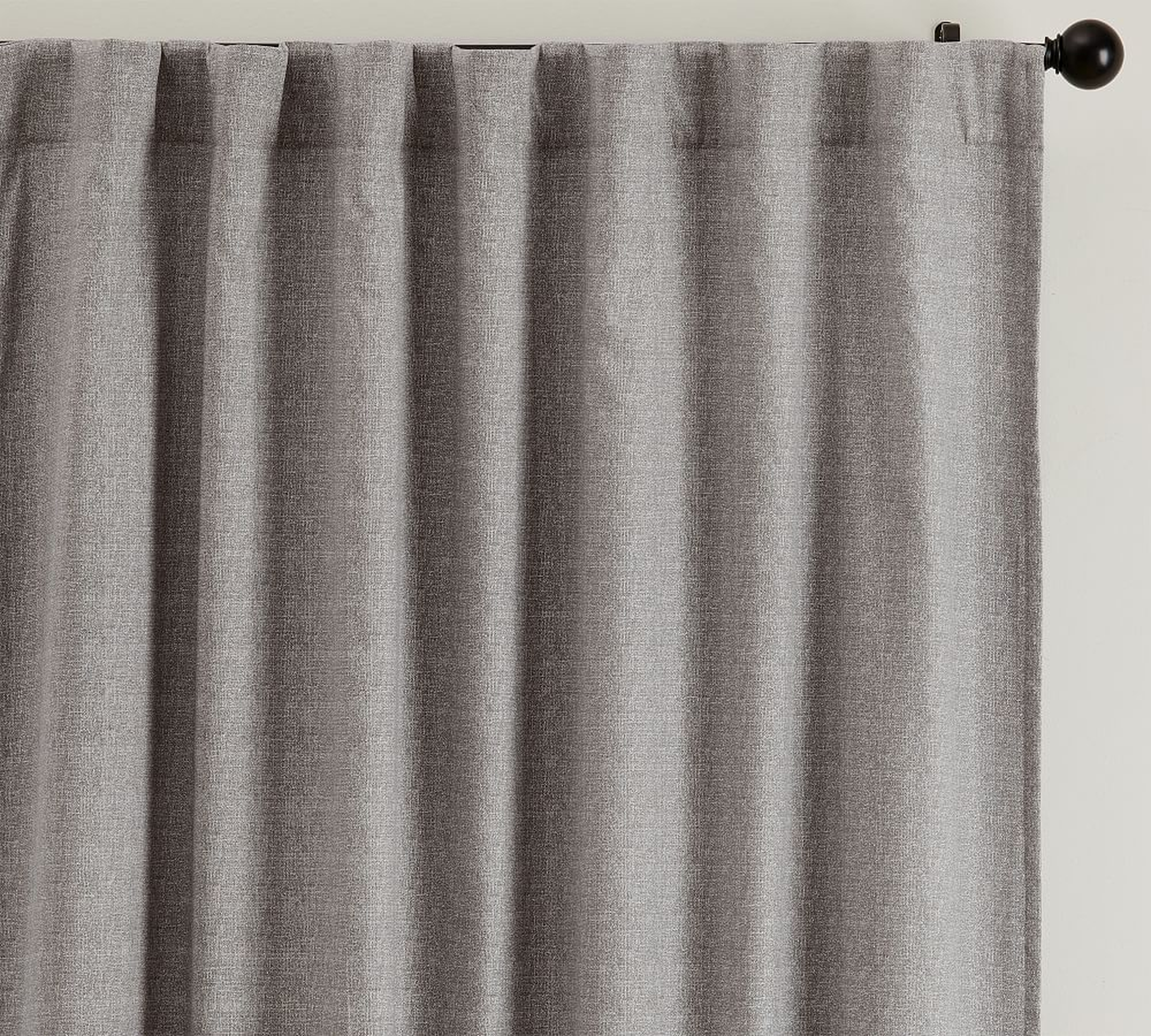 Broadway Rod Pocket Blackout Curtain, Set of 2, 50 x 96", Gray - Pottery Barn
