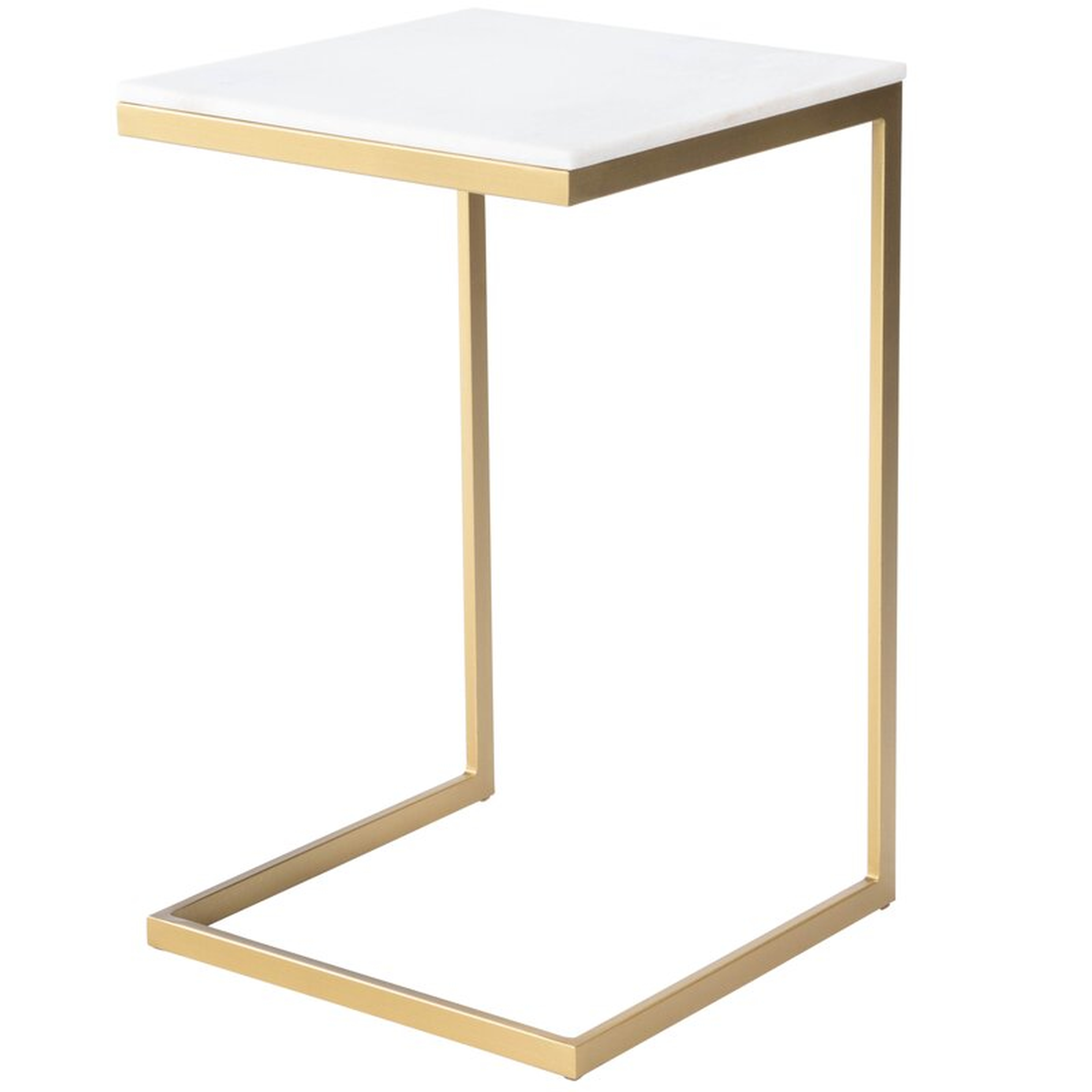 Marble Top C End Table Color: Gold - Perigold