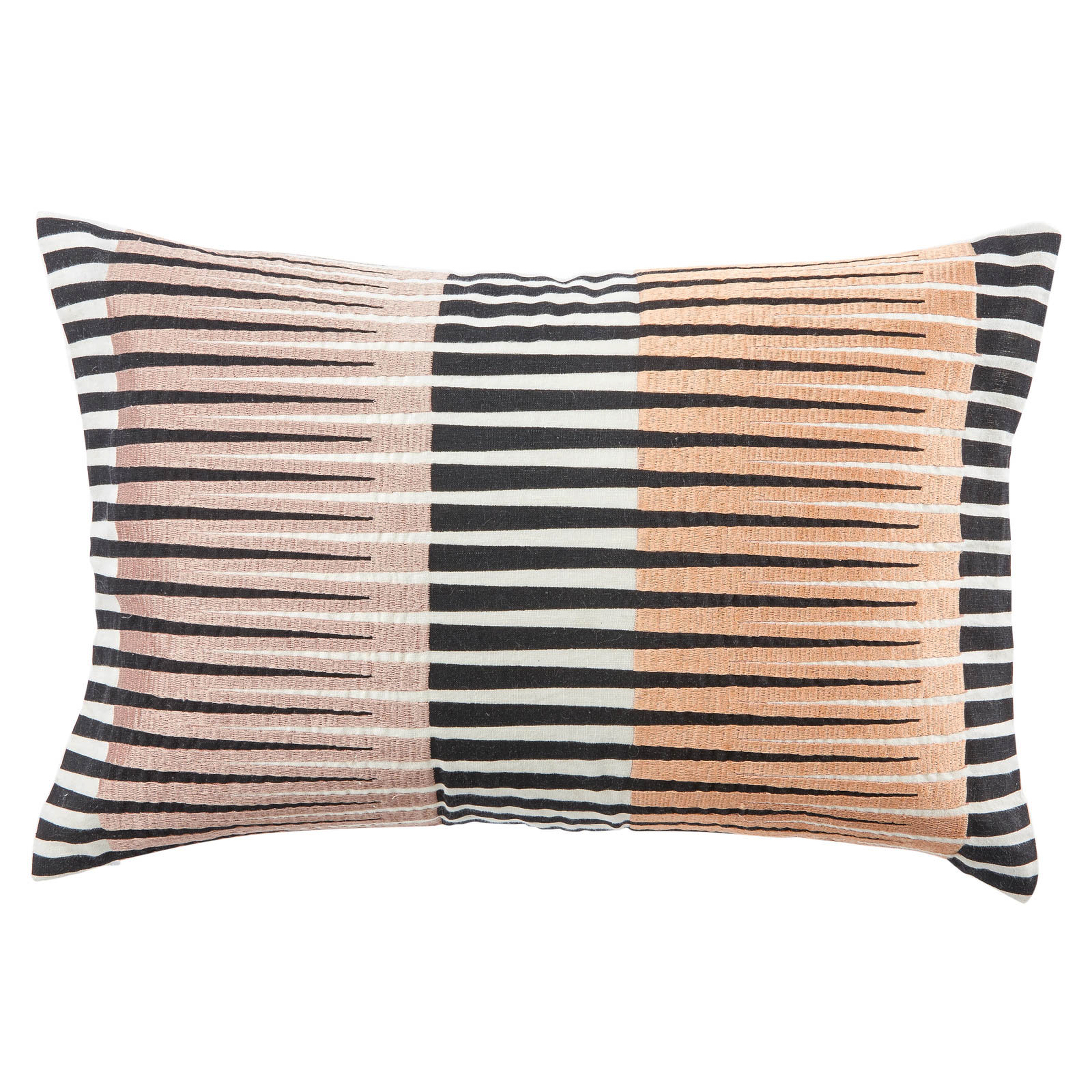 Design (US) Black 16"X24" Pillow - Collective Weavers