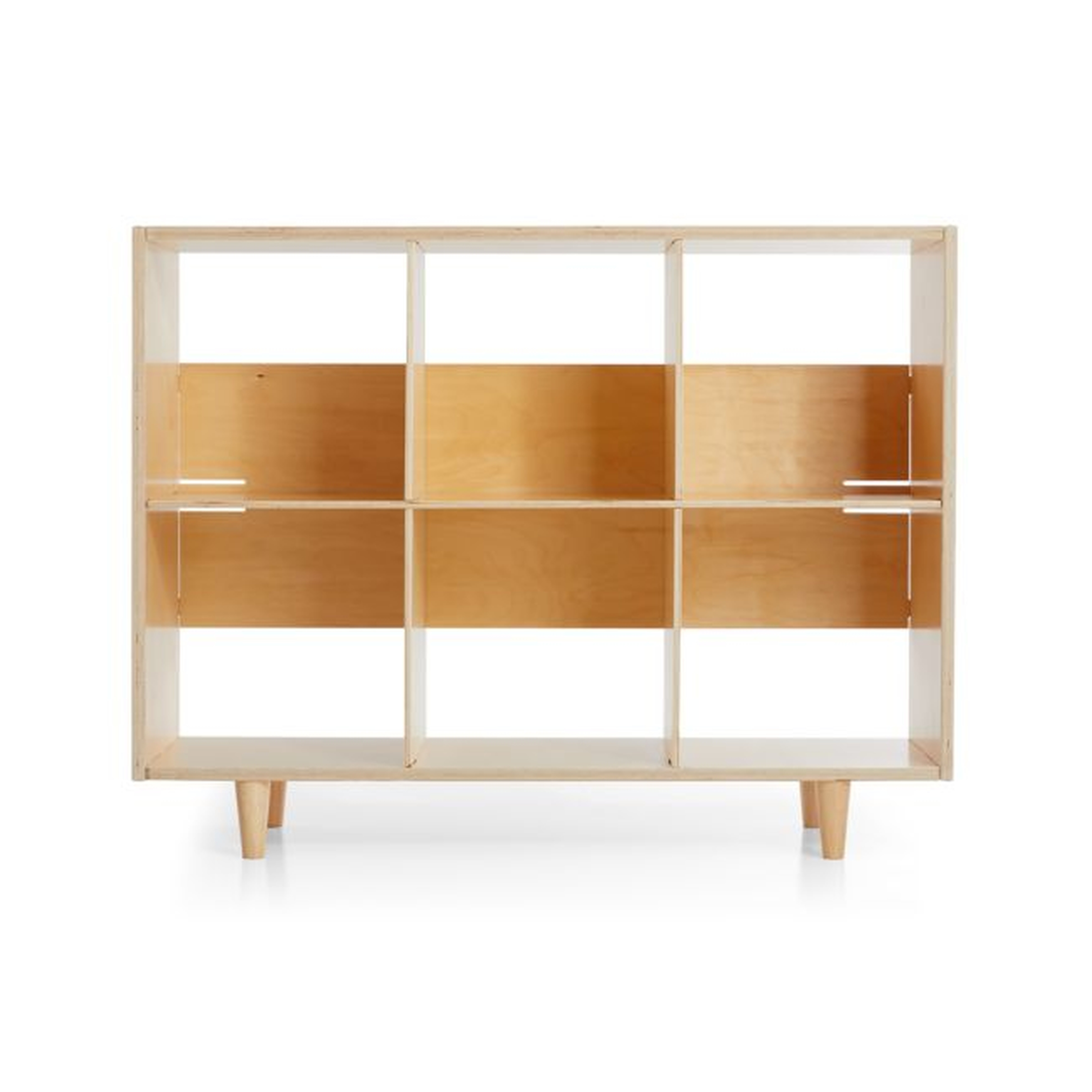 Sprout Natural 6 Cubby Birch Bookcase - Crate and Barrel