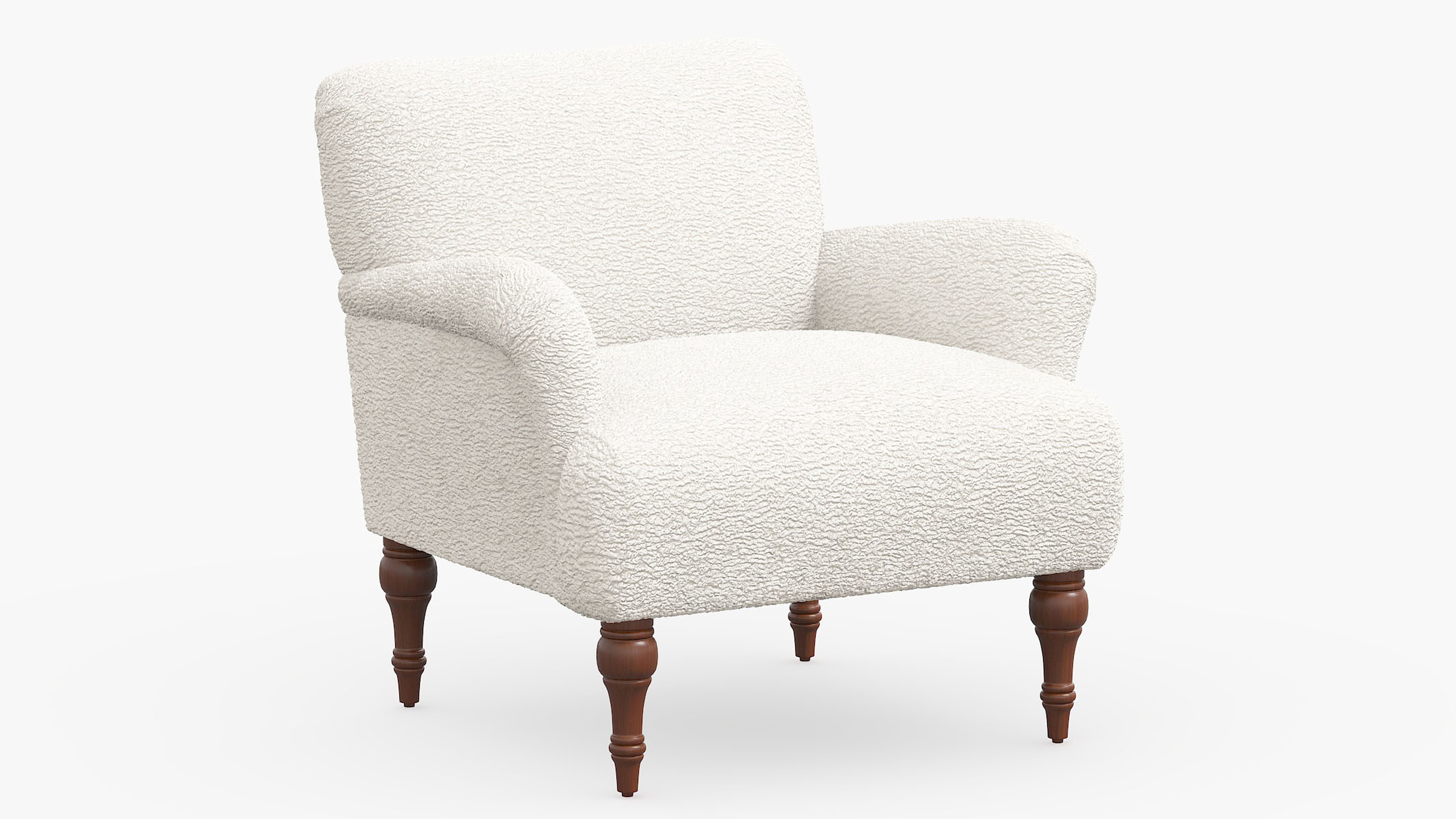 Traditional Accent Chair, Sheepskin - The Inside