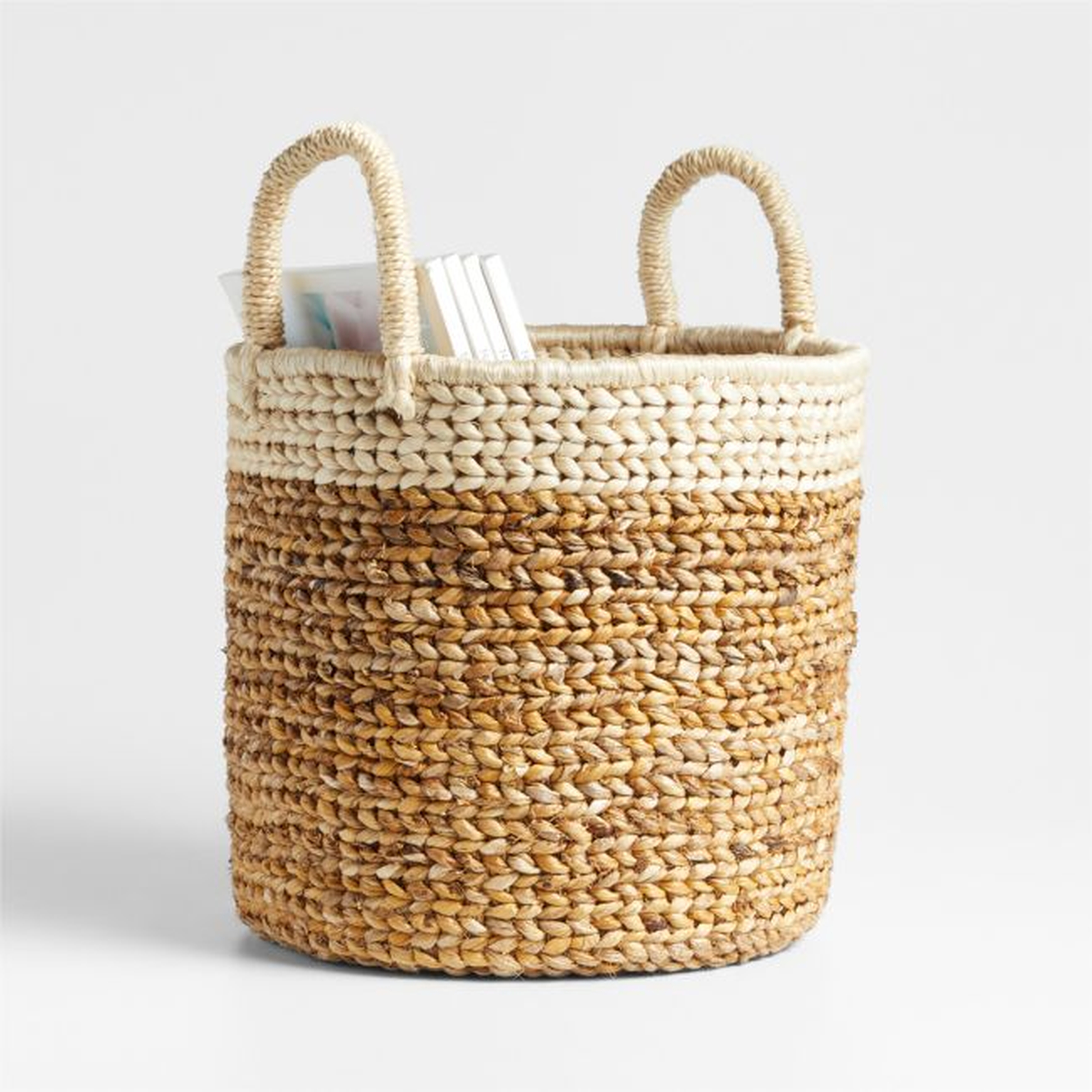 Small Banana Bark Woven Basket - Crate and Barrel