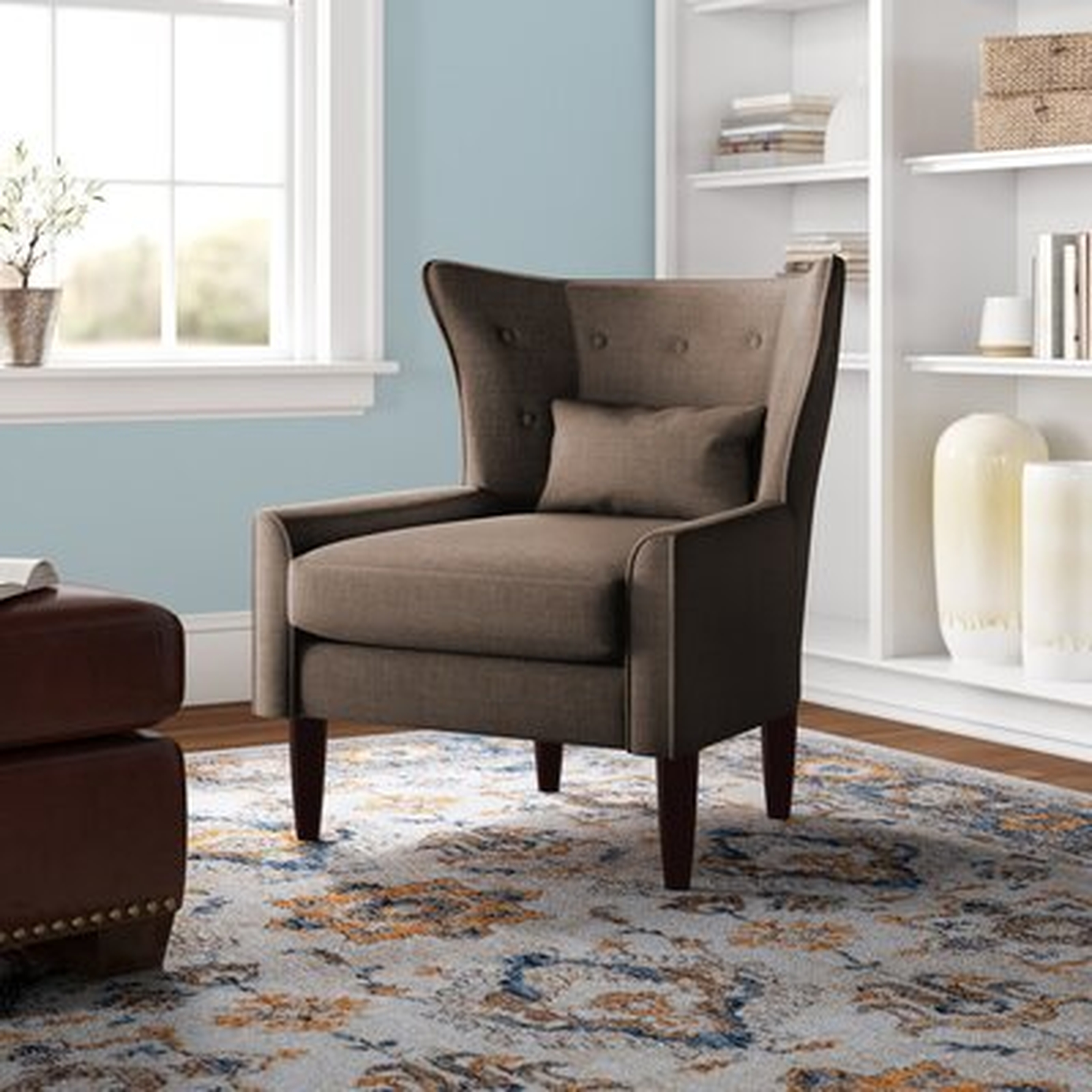 Millett 31.5" Wide Tufted Linen Wingback Chair - Wayfair