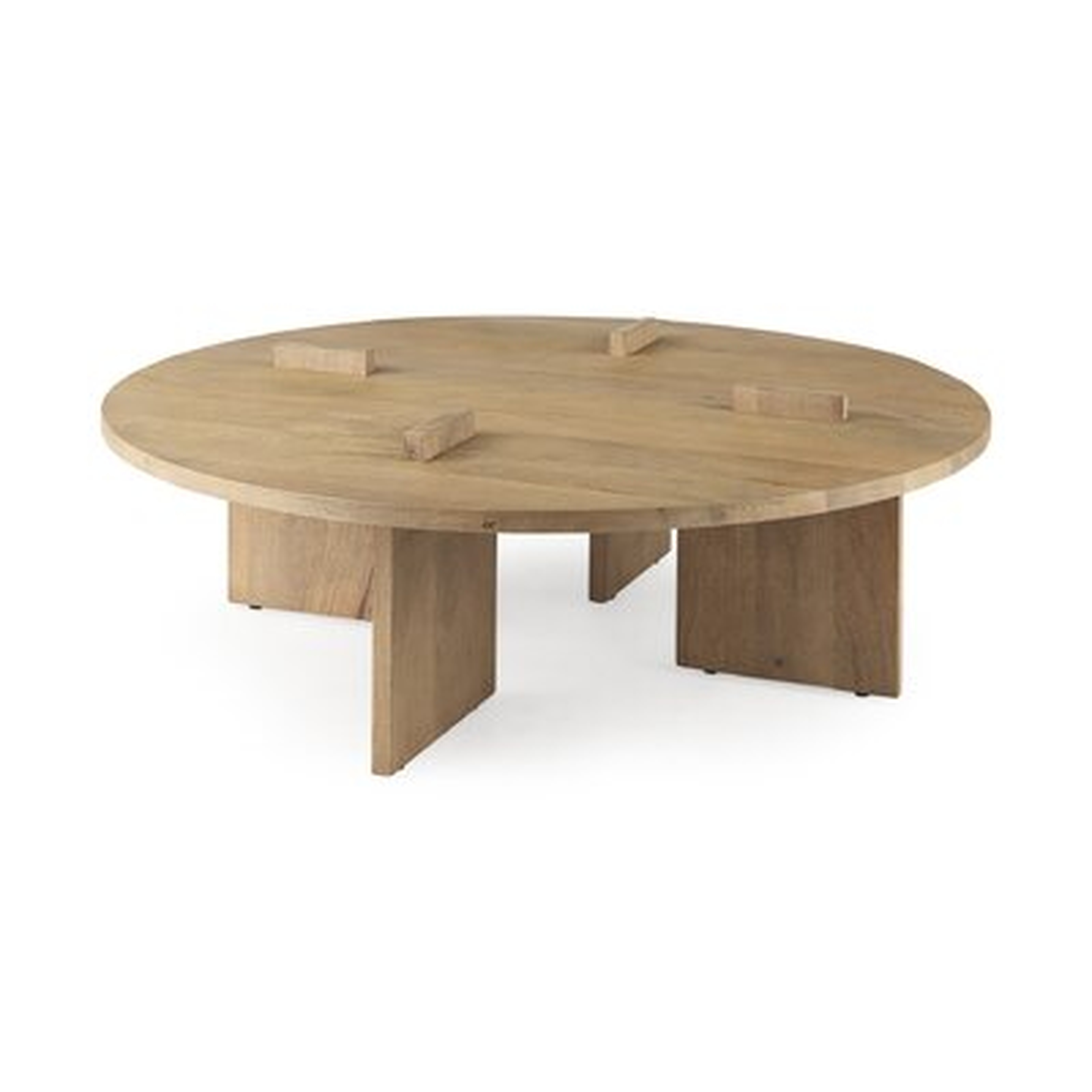 Drumfane 48.0" X 48.0" X 15.3" Light Brown Wood Round Coffee Table - Wayfair
