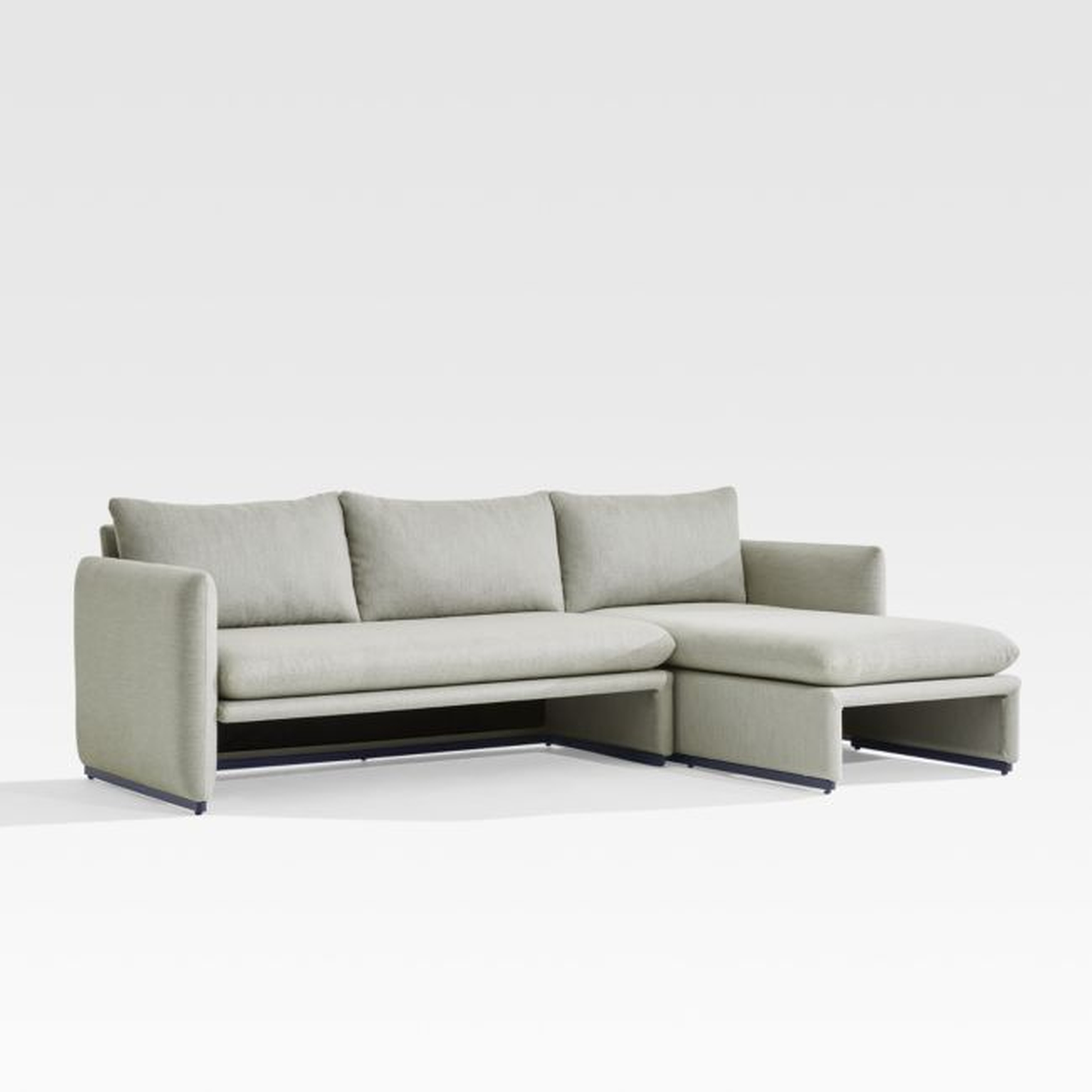 Zuma Outdoor Upholstered 2-Piece Sectional with Left-Arm Loveseat - Crate and Barrel