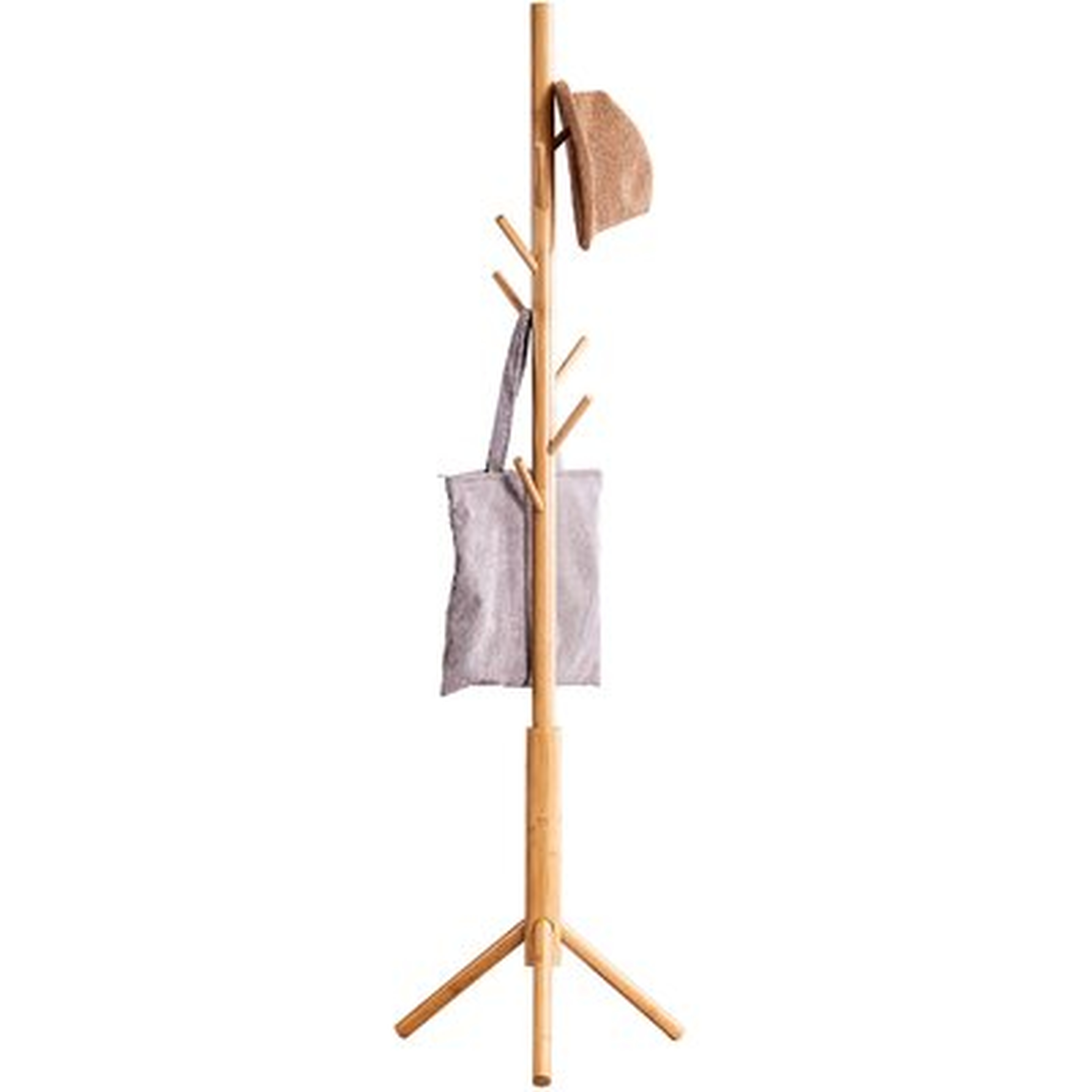 Free Standing Coat Rack Stand, Adjustable Coat Tree With 3 Sections & 8 Hooks, Easy To Assemble Coat Hanger Stand For Bedroom, Office, Hallway, Entryway, - Wayfair