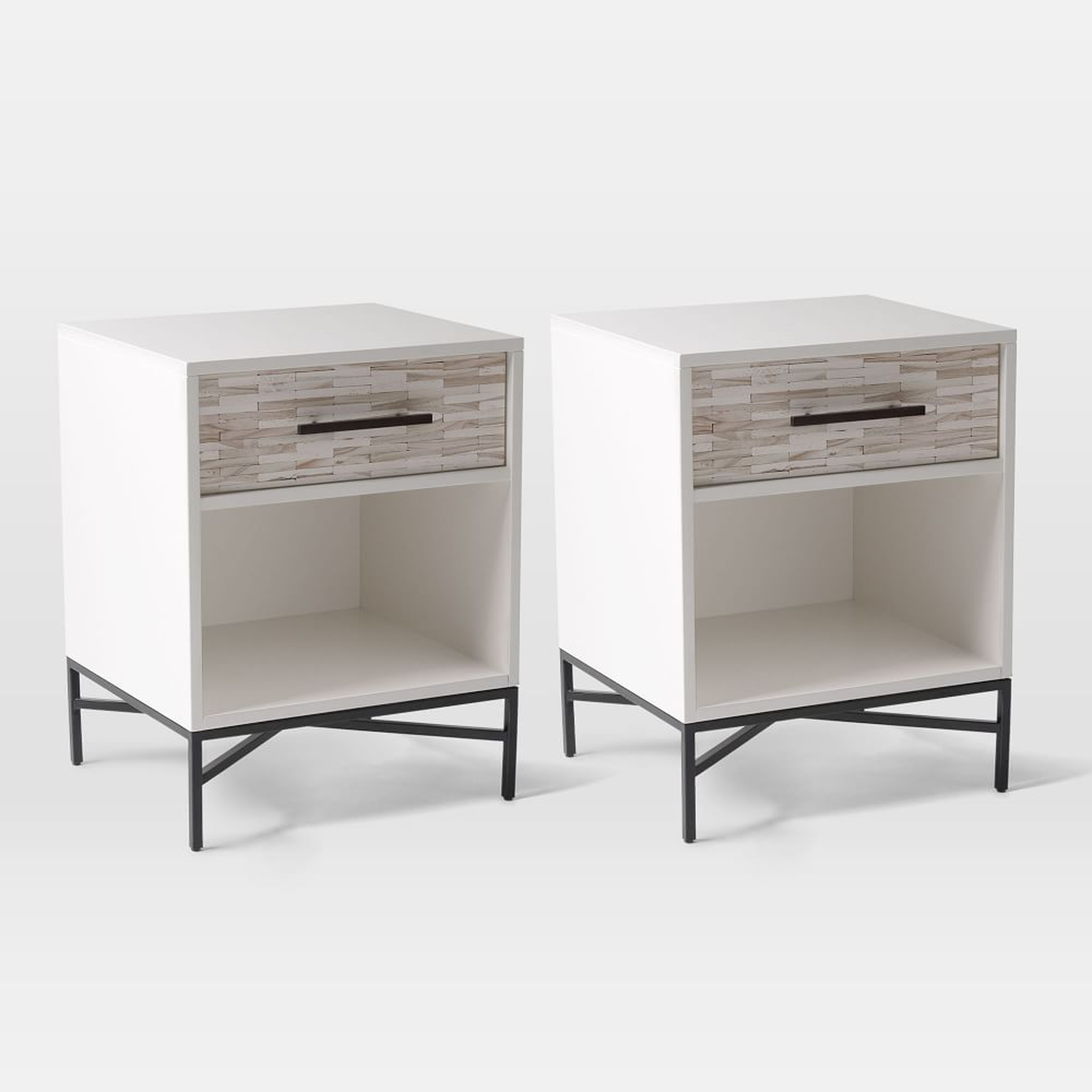 Tiled Nightstand, White, Set of 2 - West Elm