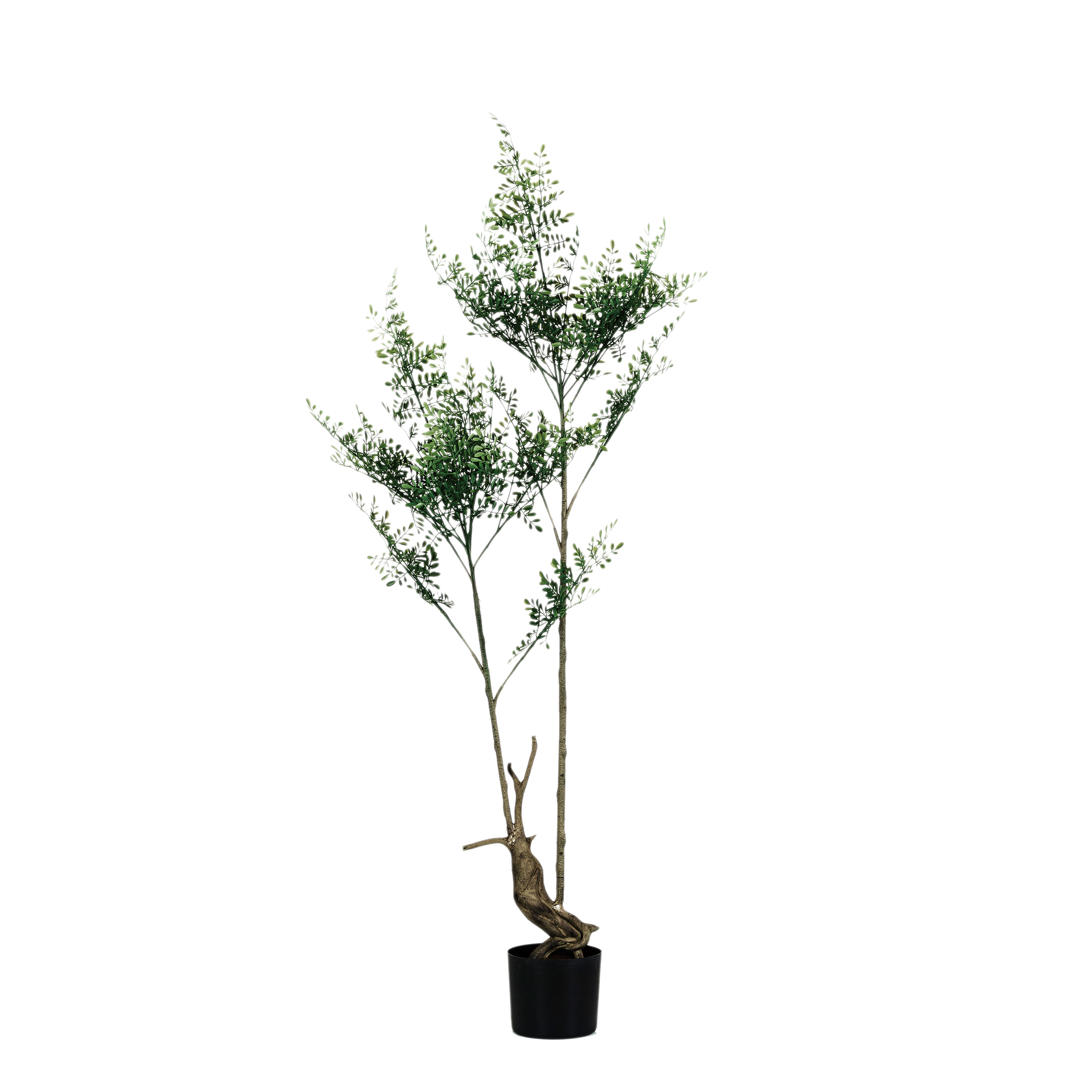 Faux Rue Plant in Plastic Pot, Green - Creative Co-Op