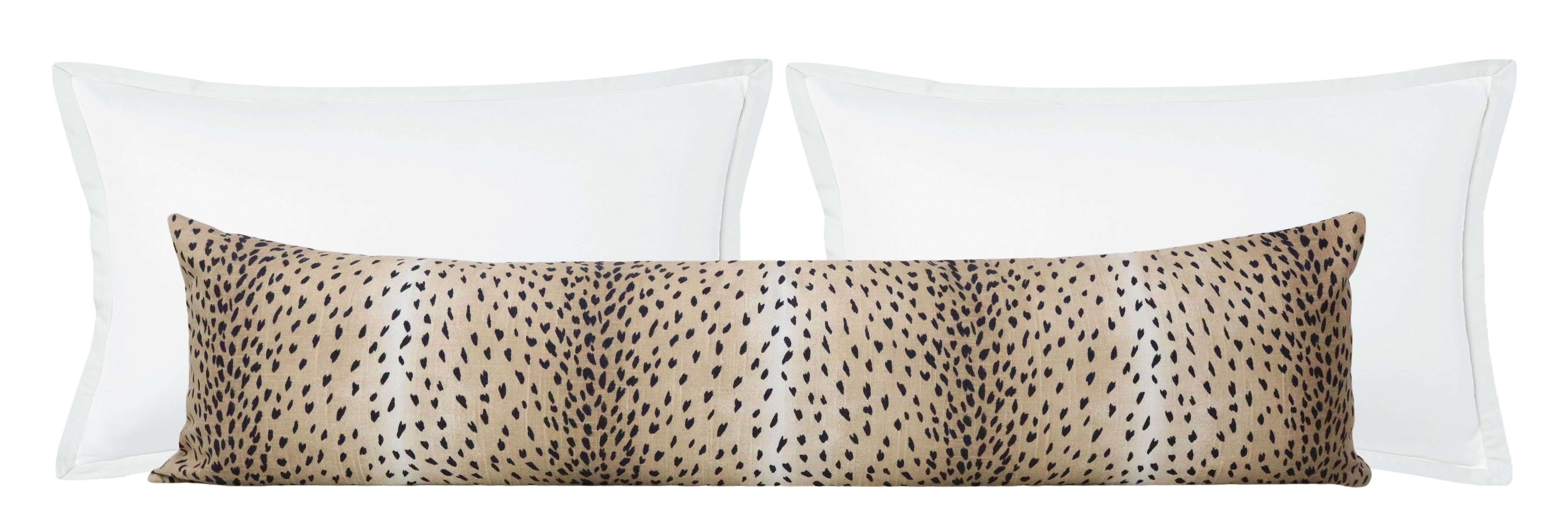 THE XL LUMBAR :: ANTELOPE LINEN PRINT // EBONY - 14" X 48" - Little Design Company