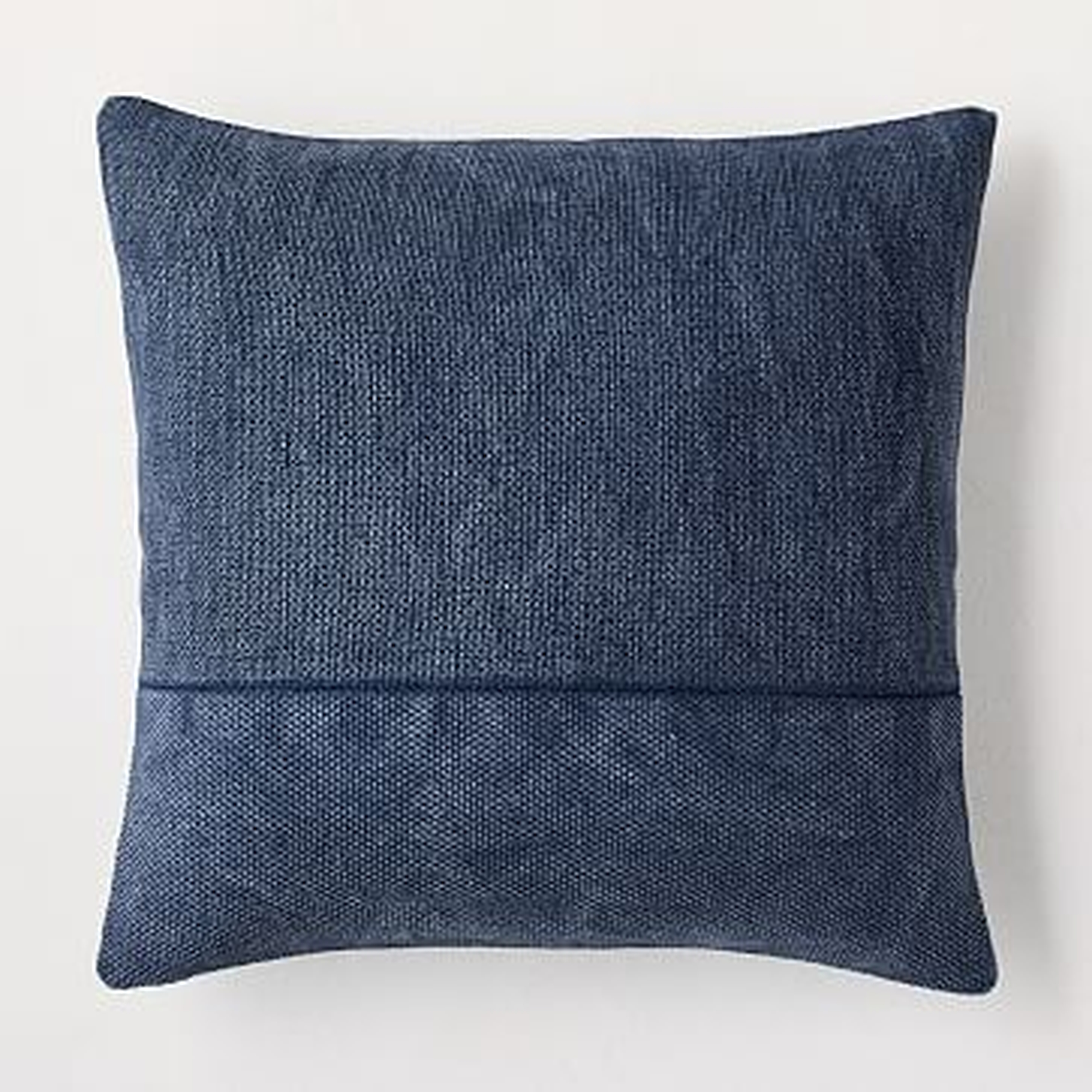 Cotton Canvas Pillow Cover, 18"x18", Midnight, Set of 2 - West Elm