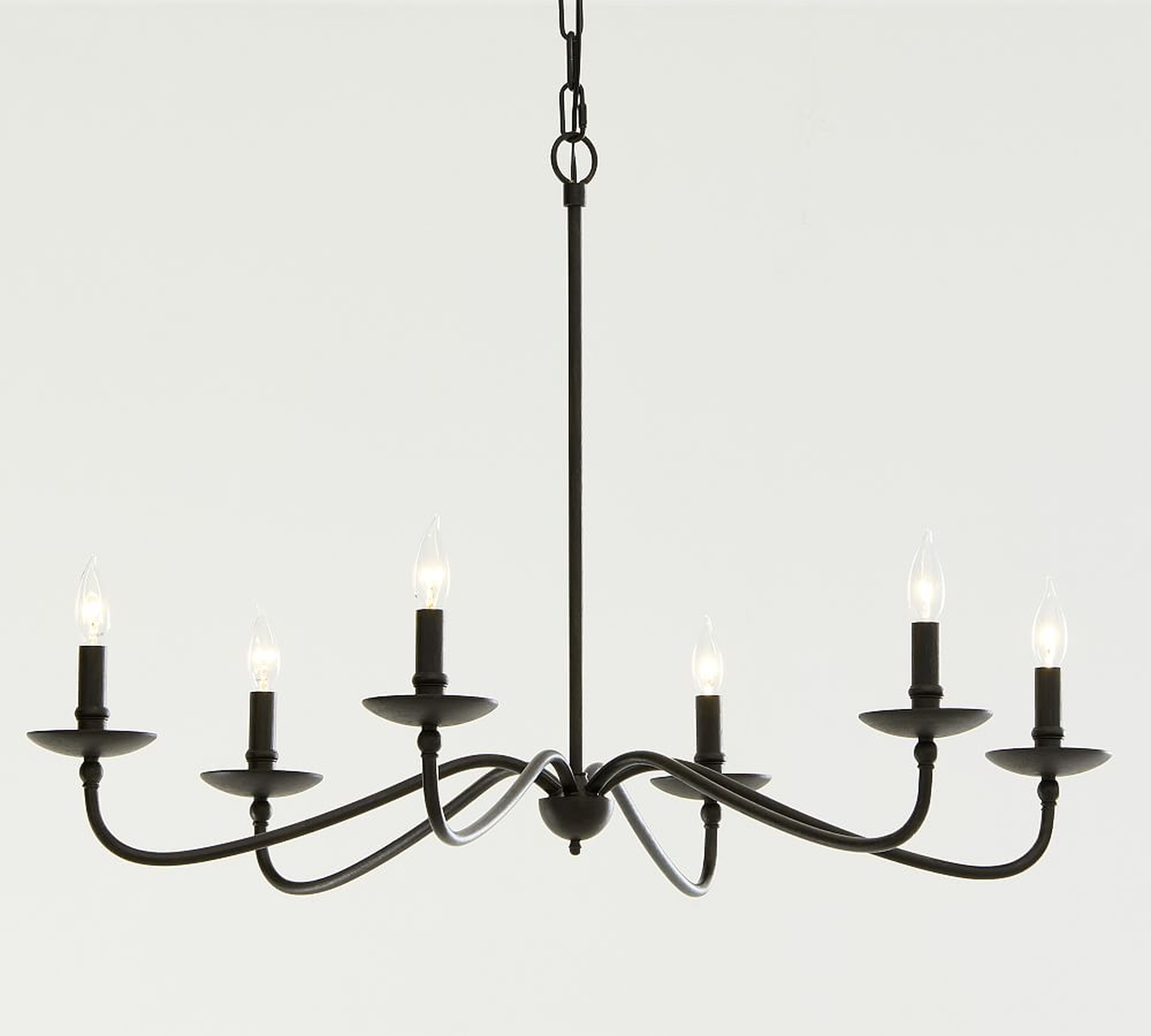 Lucca Iron Chandelier, Bronze, Small - Pottery Barn