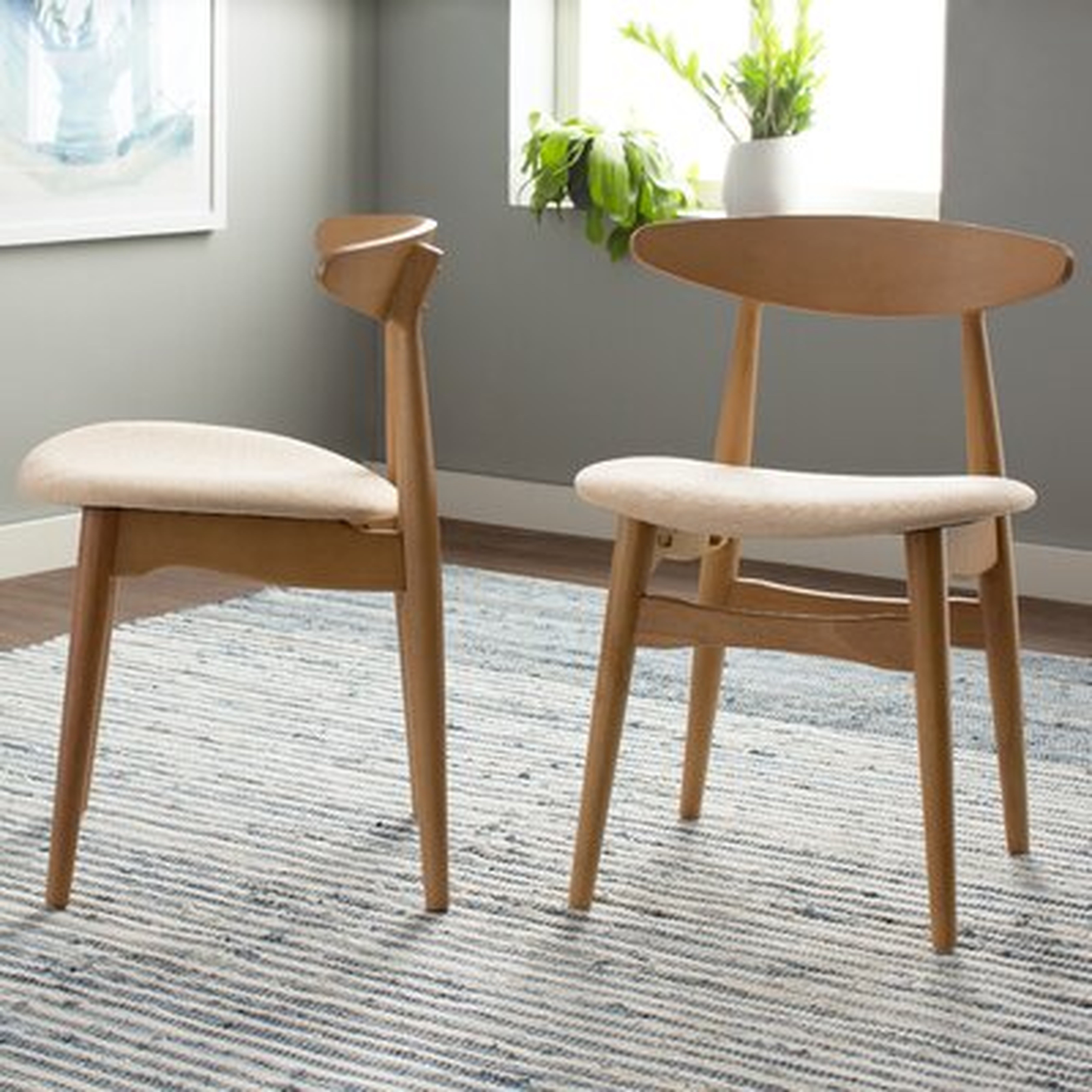 Degraw Upholstered Solid Wood Dining Chair (Set of 2) - AllModern