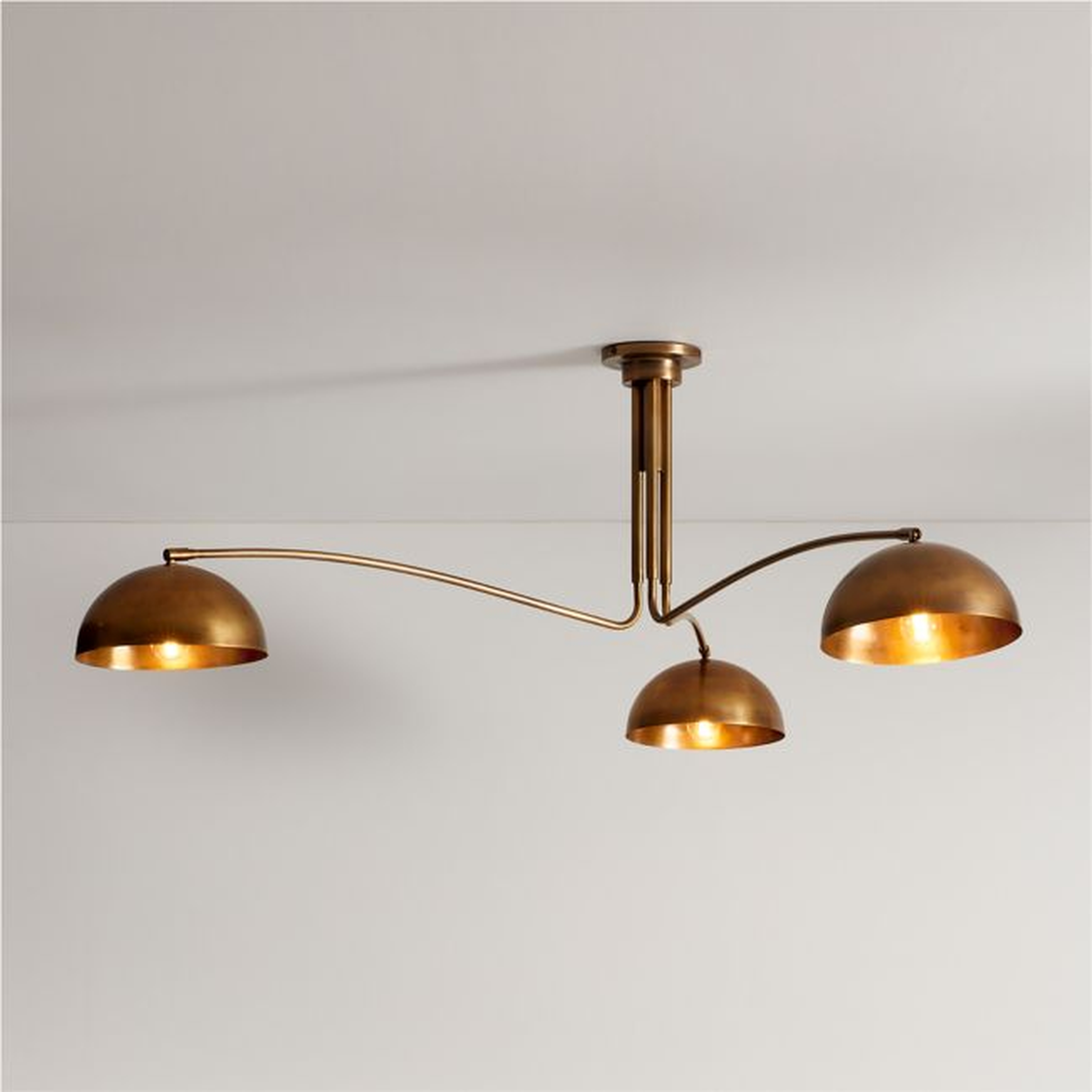 Olia Brass Metal Semi-Flush Mount Light - Crate and Barrel