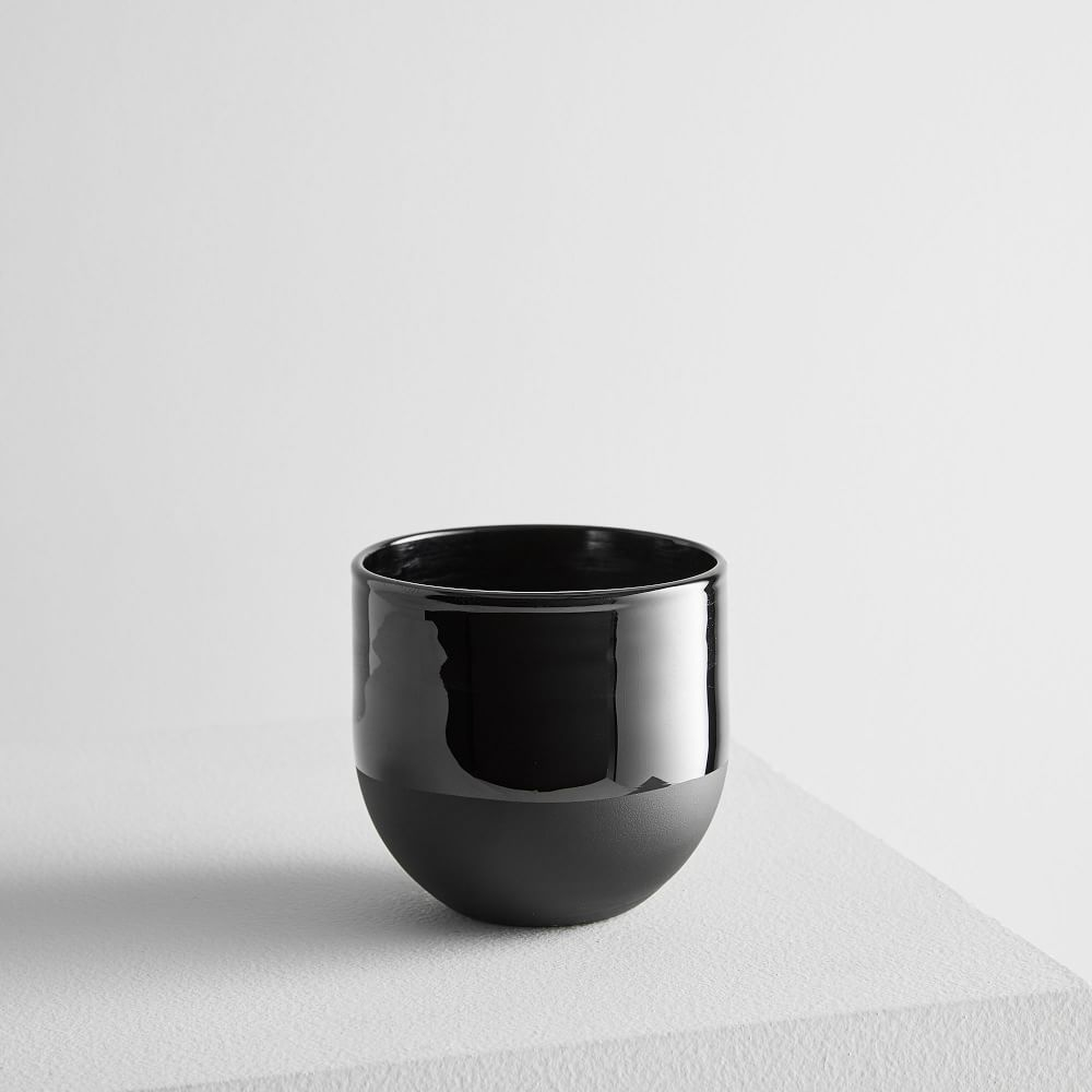 Two Tone Black Glass, Small - West Elm