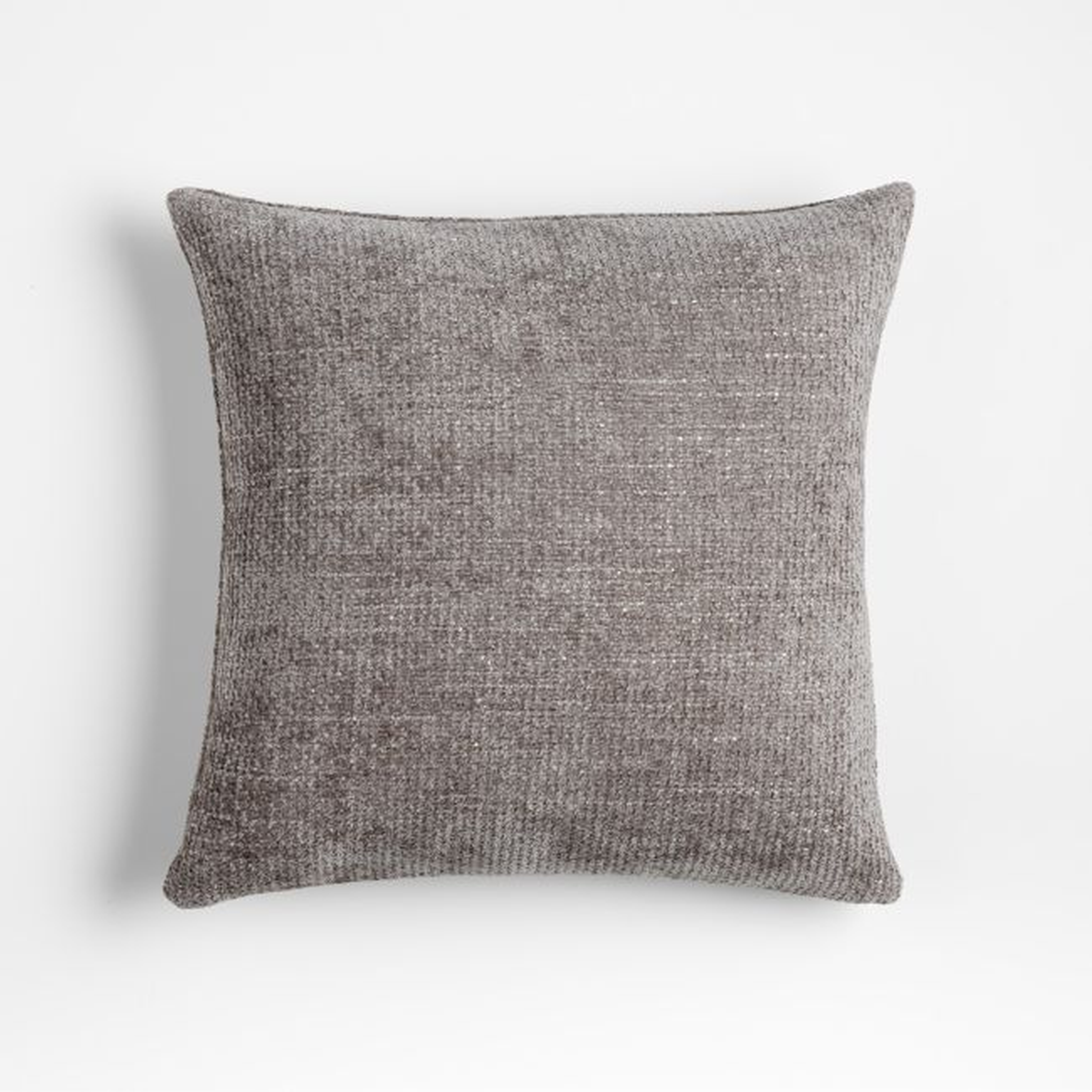 Monarch Chenille 18x18 Grey Throw Pillow Cover - Crate and Barrel