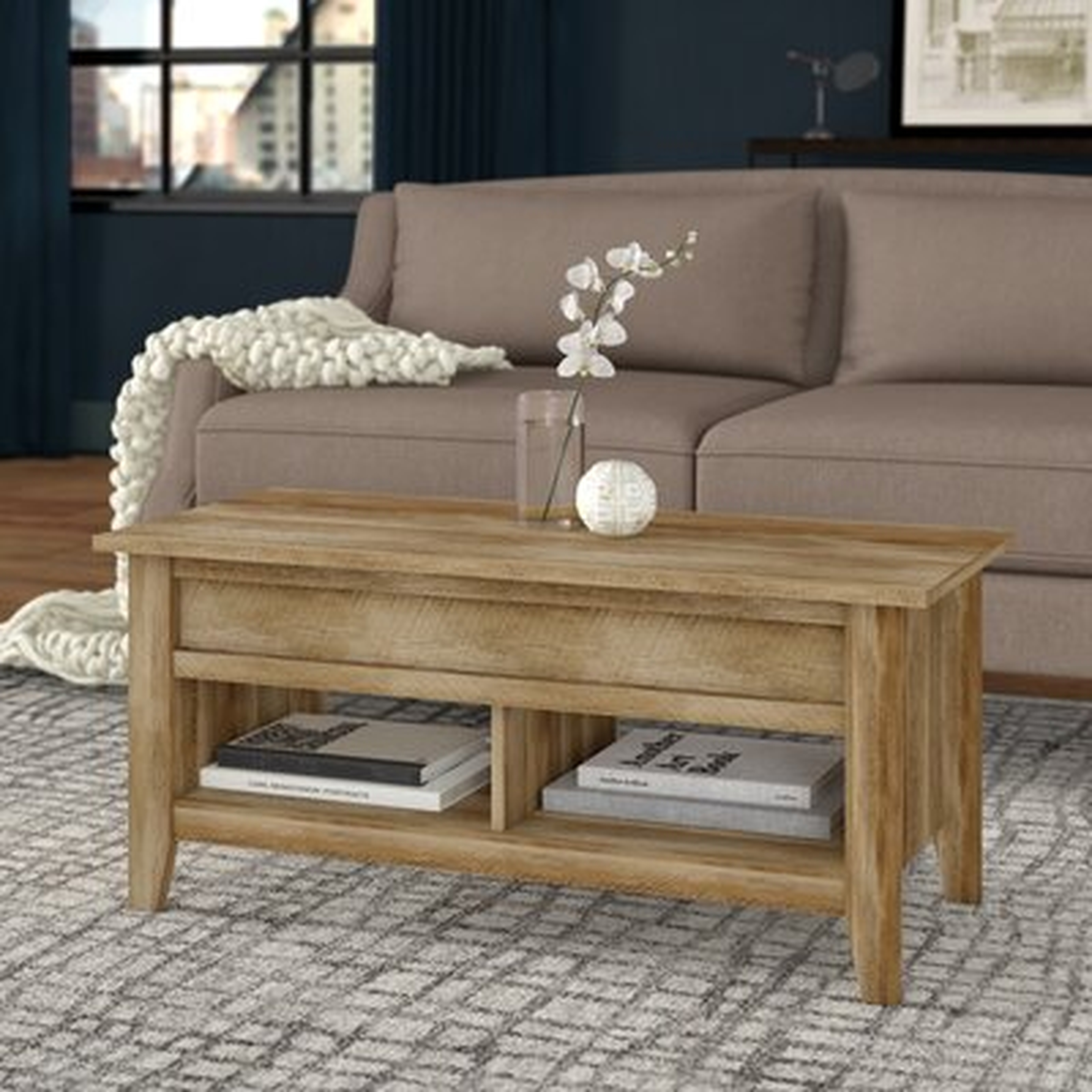 Riddleville Lift Top Extendable 4 Legs Coffee Table with Storage - Wayfair