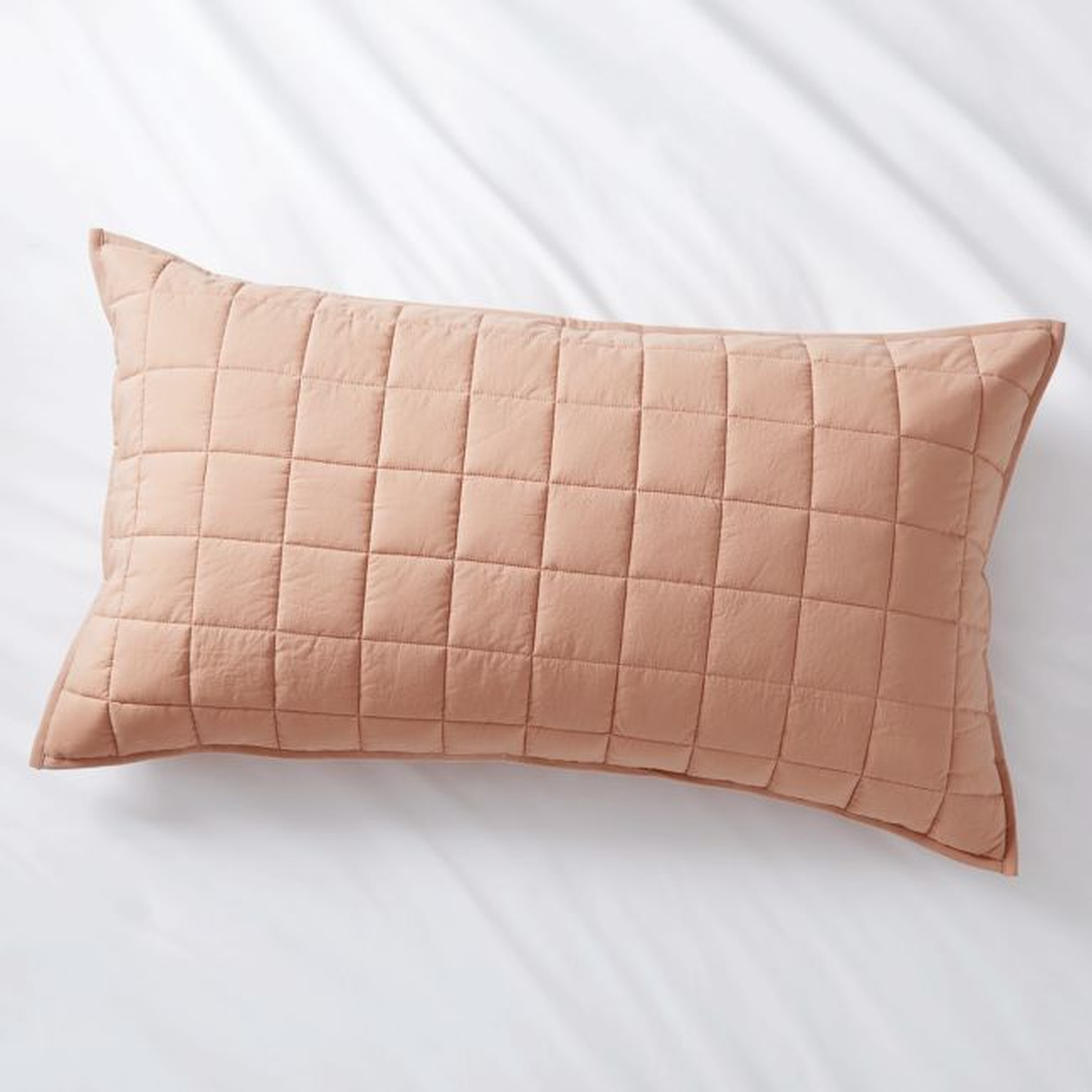 Mellow Blush King Quilted Sham - Crate and Barrel