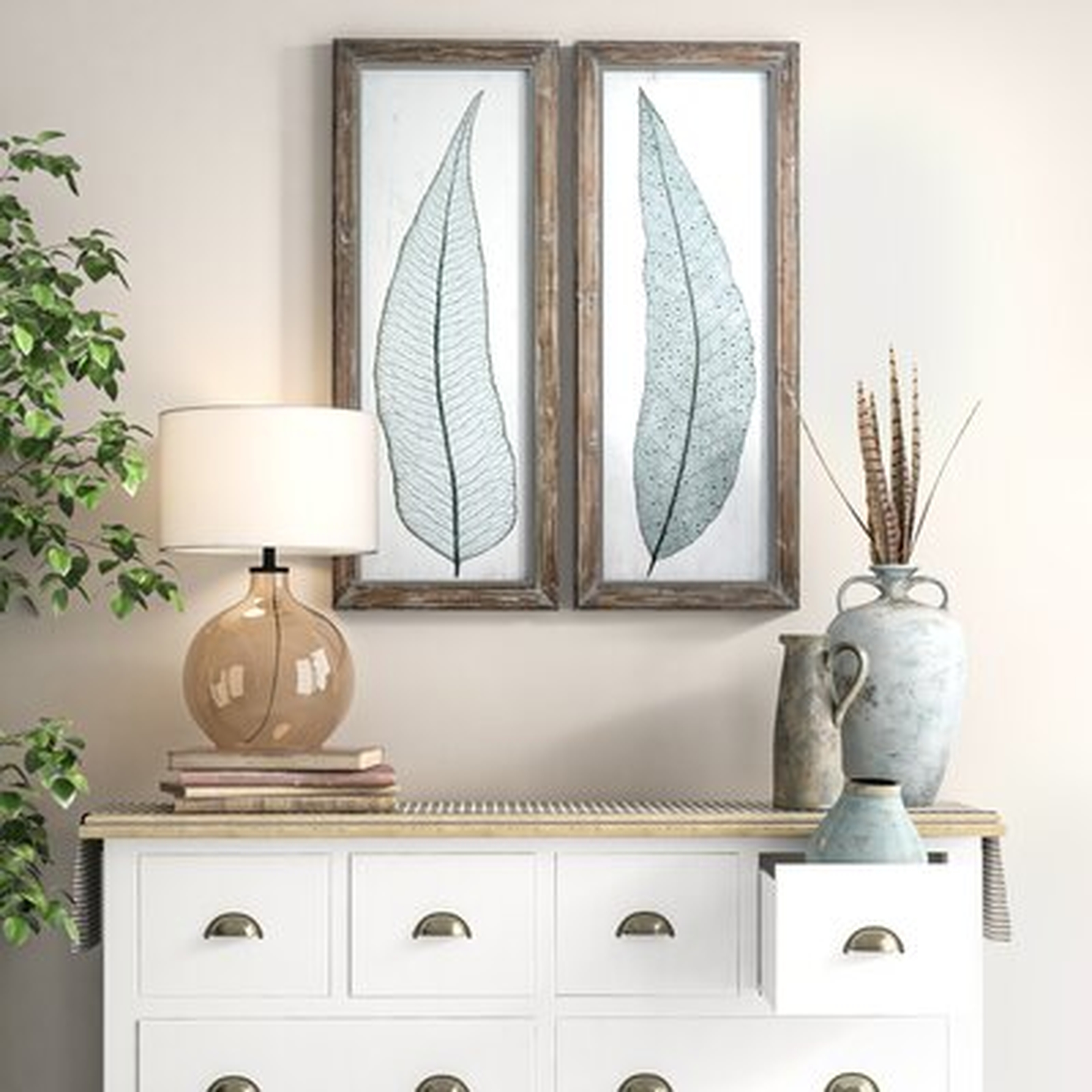 'Tall Leaves' 2 Piece Picture Frame Print Set - Birch Lane