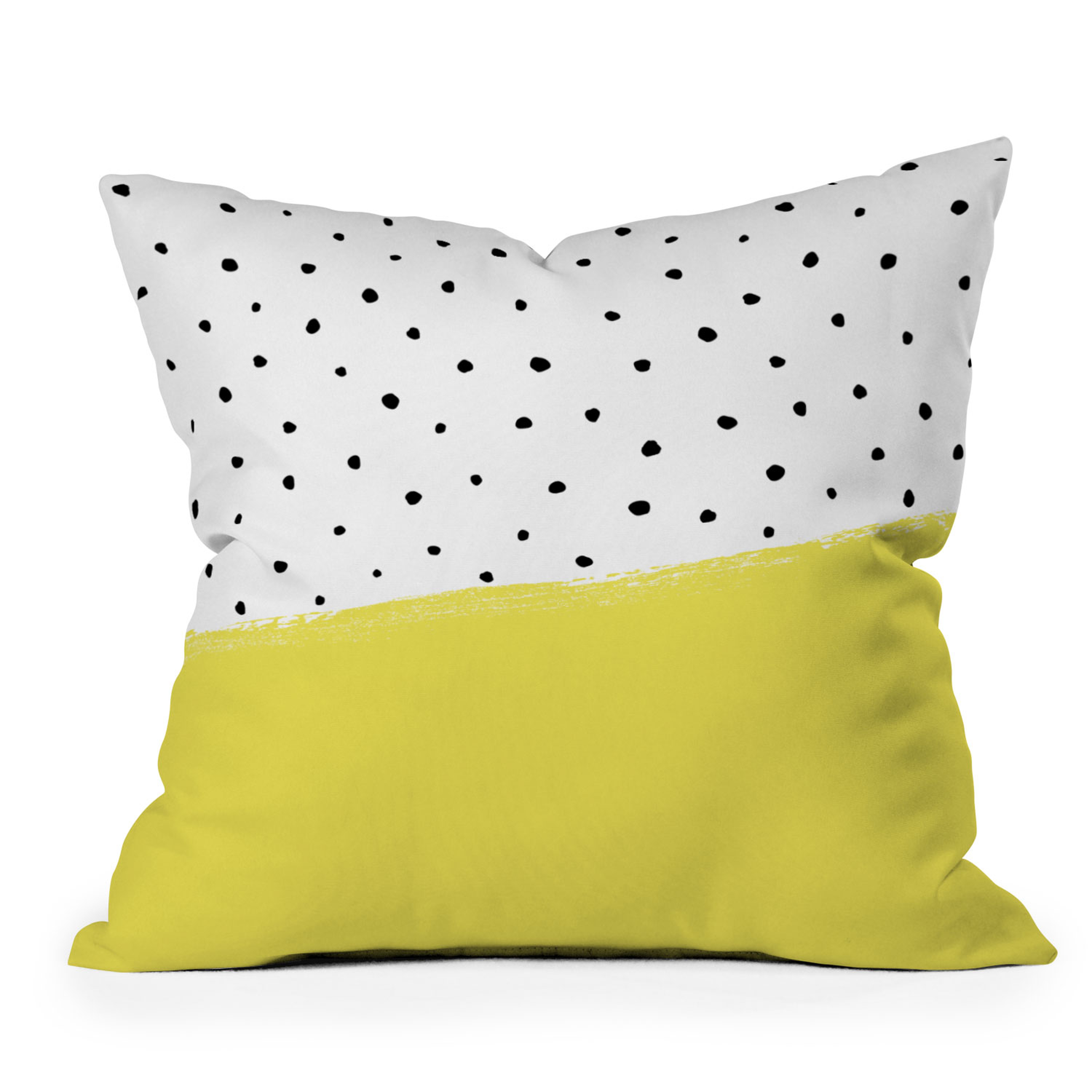 Citron Dots by Kelly Haines - Outdoor Throw Pillow 20" x 20" - Wander Print Co.
