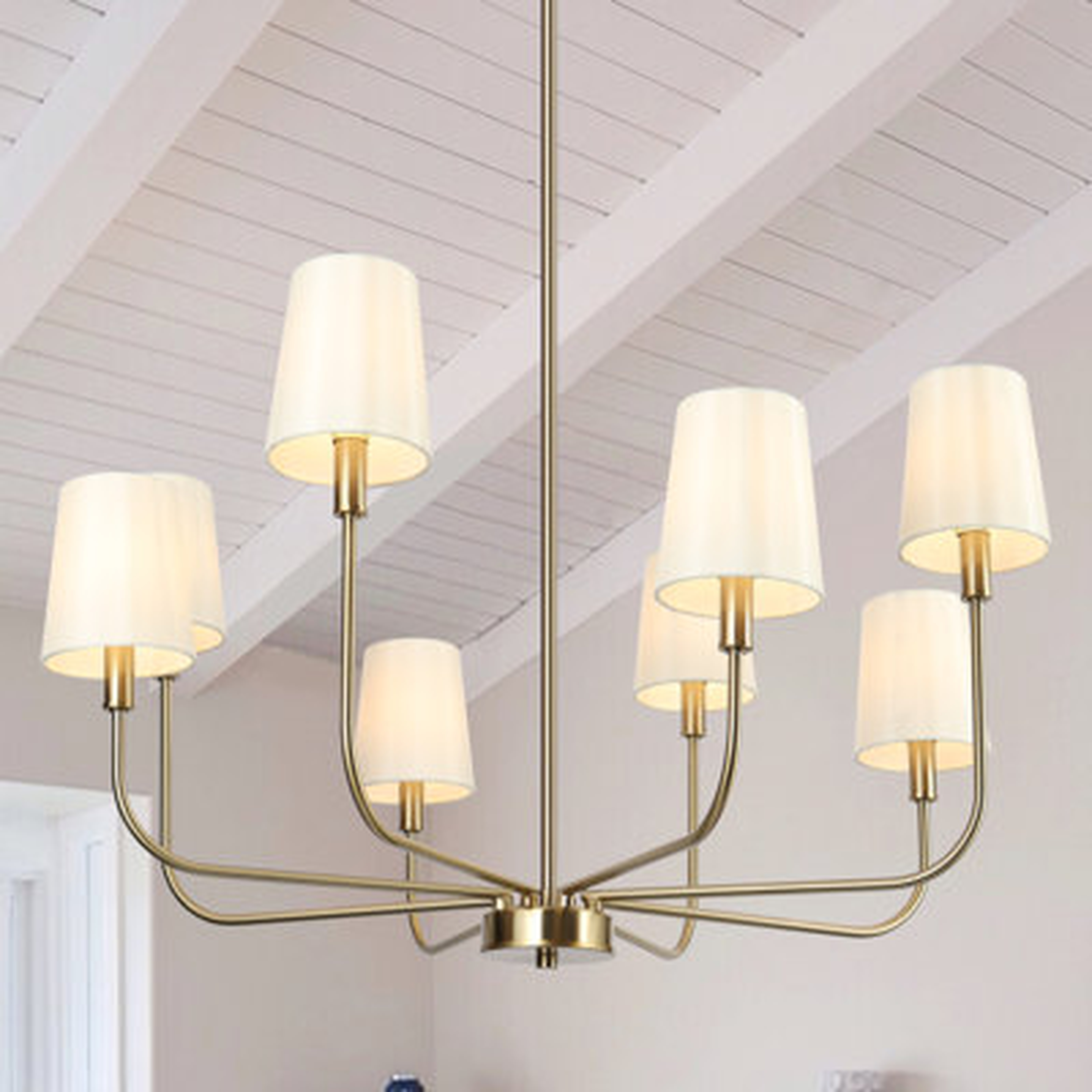 8-Light Candle Style Shaded Classic Modern Gold Chandelier - Wayfair