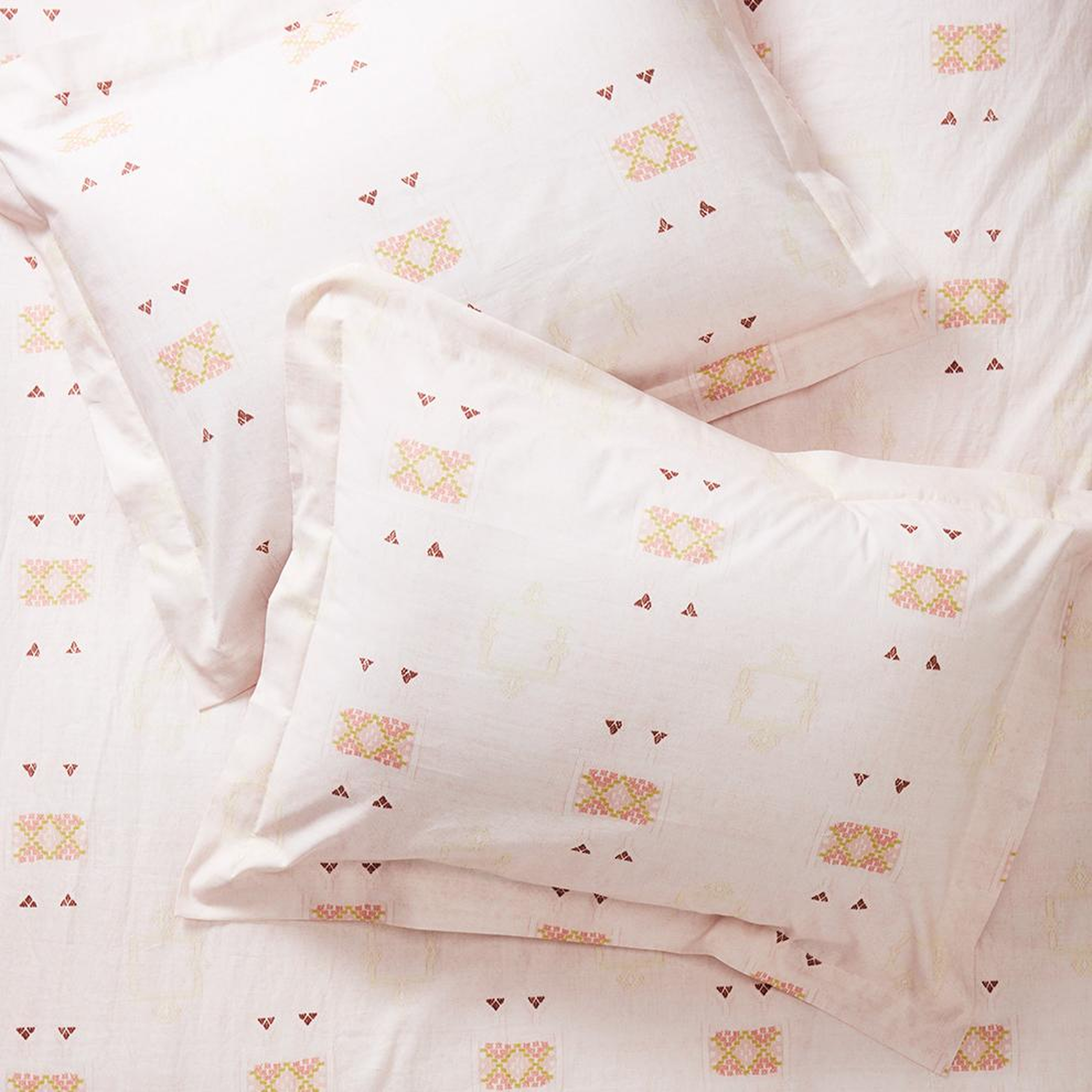 Blush Cactus Silk Duvet Cover by St. Frank | Pink | Twin/Twin XL | Cotton/Silk - St. Frank