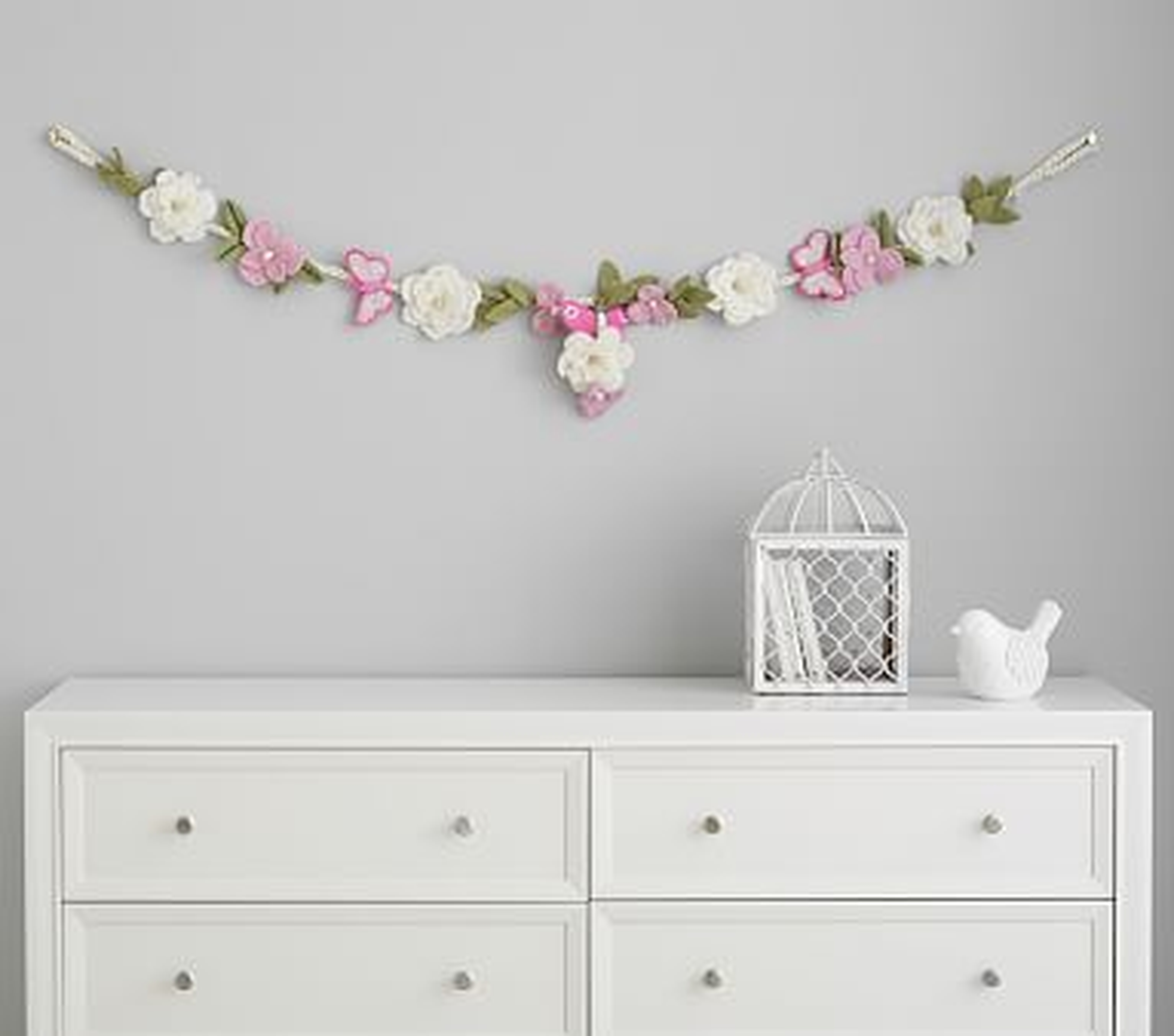 Felted Wool Floral Garland - Pottery Barn Kids