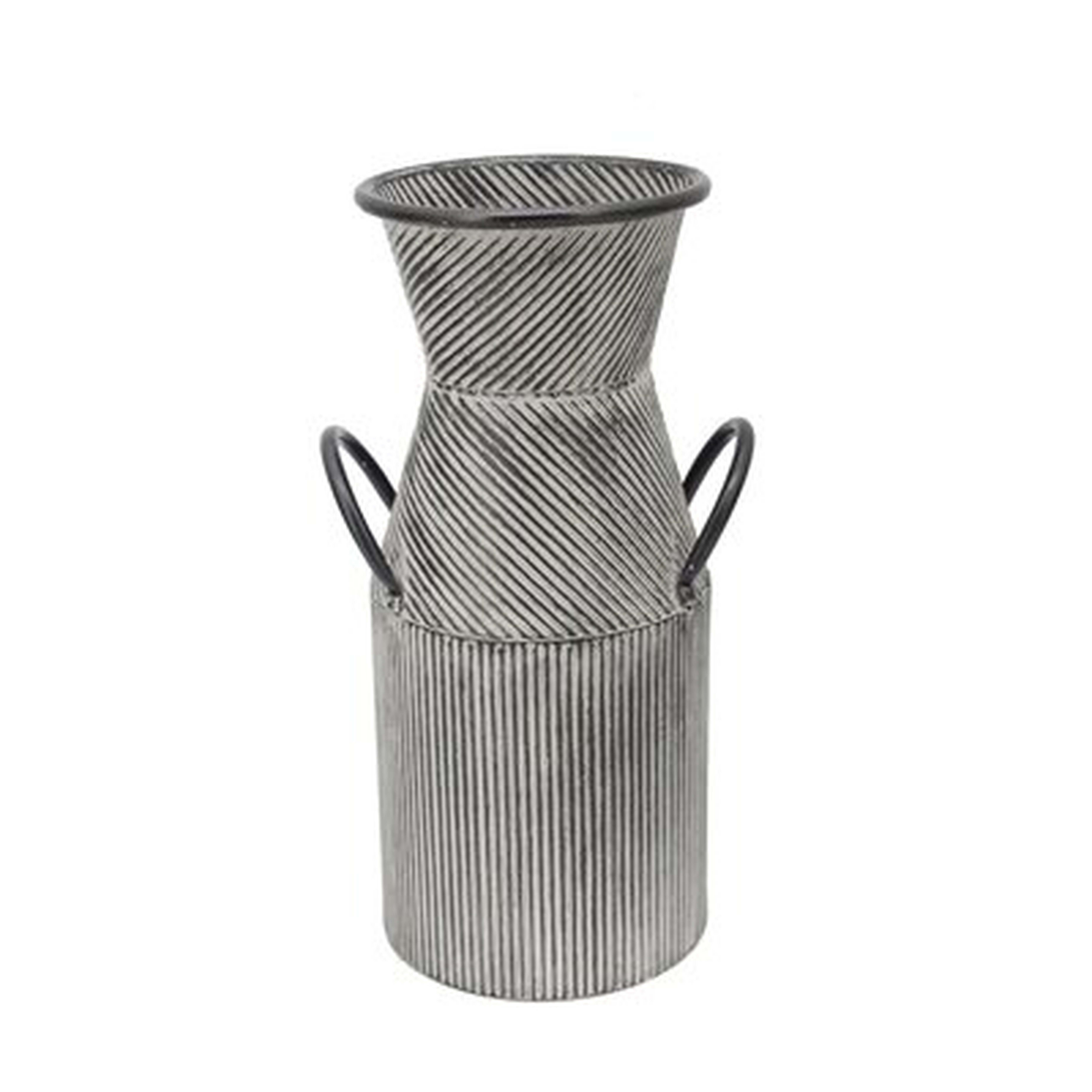 Tascherau Black Indoor / Outdoor Metal Table Vase - Birch Lane