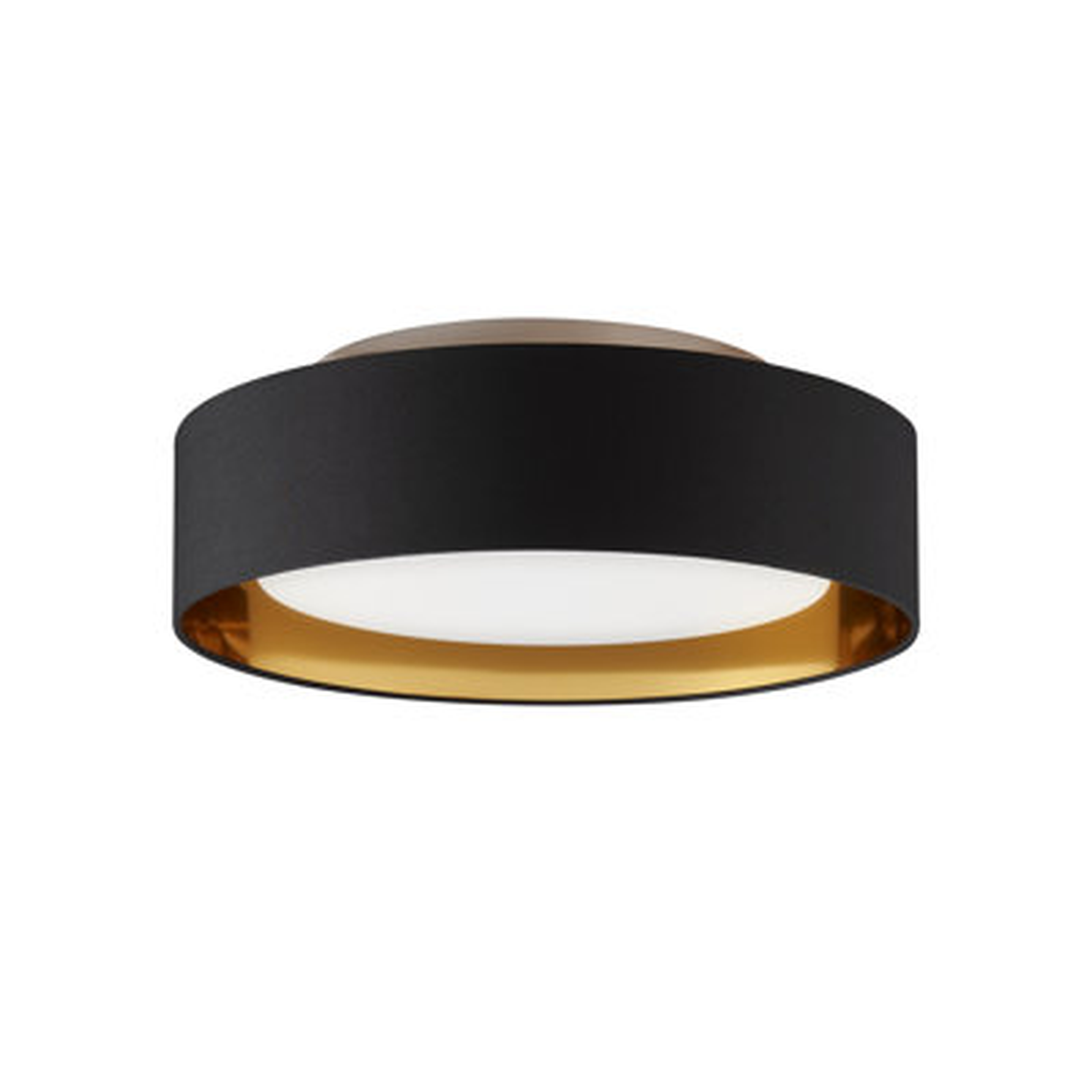 Redbad Flush Mount Black Outside Gold Inside - Wayfair