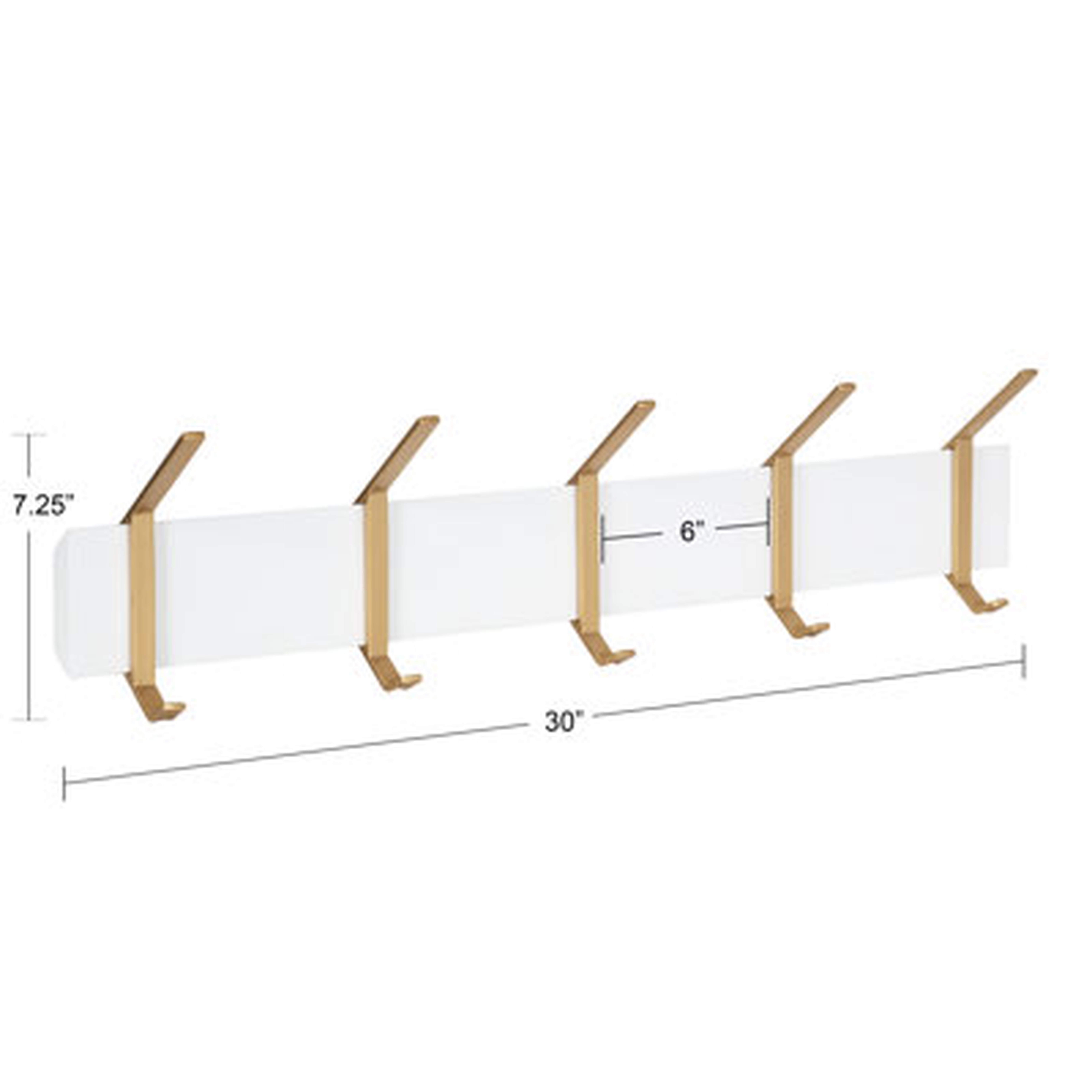 Garfinkel 5 - Hook Wall Mounted Coat Rack - Wayfair