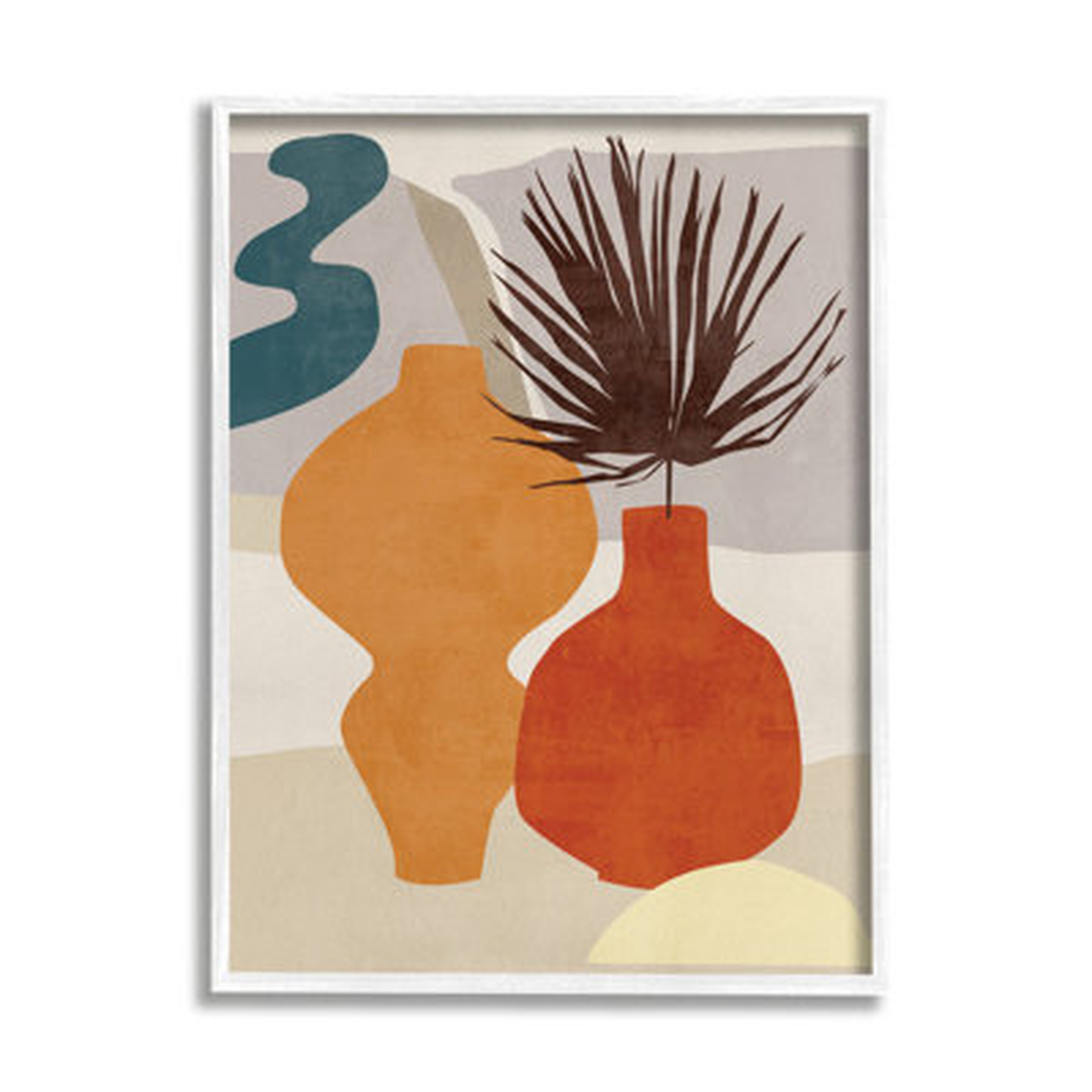 Retro Decorated Vases Earth Tones Abstract Pottery - Wayfair