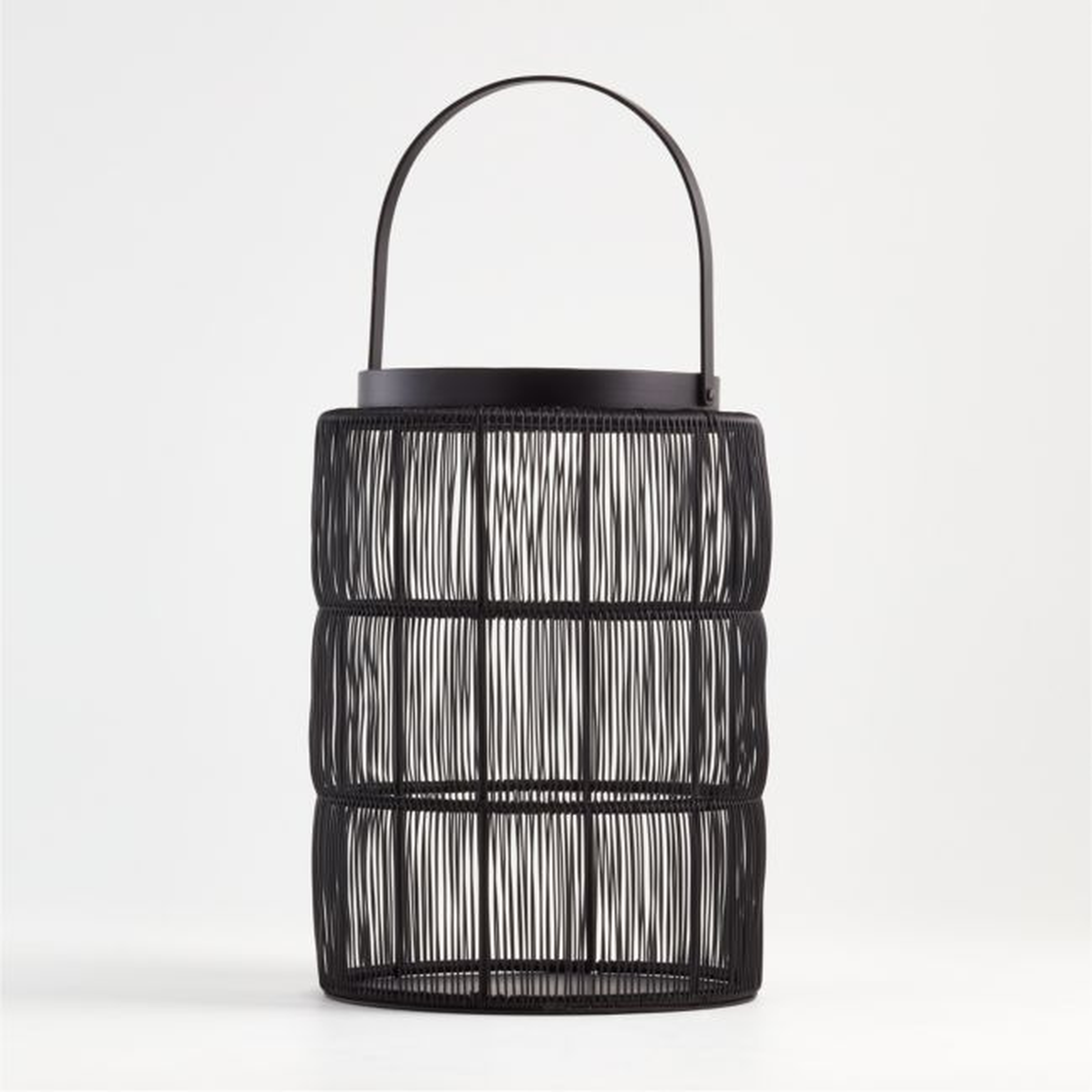 Ora Black Wire Lantern 12.75" - Crate and Barrel