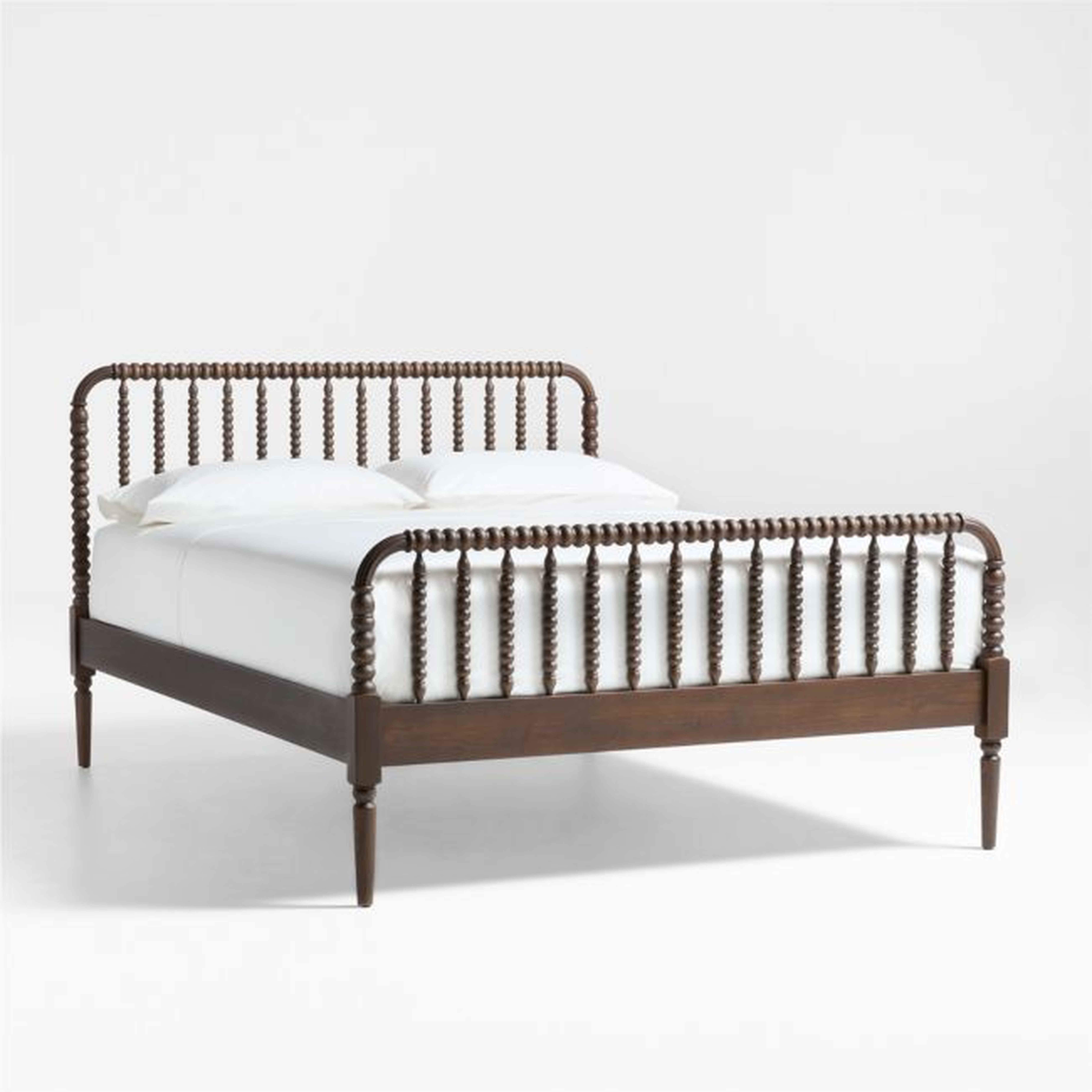 Jenny Lind Deep Brown Wood Spindle Kids Queen Bed - Crate & Kids
