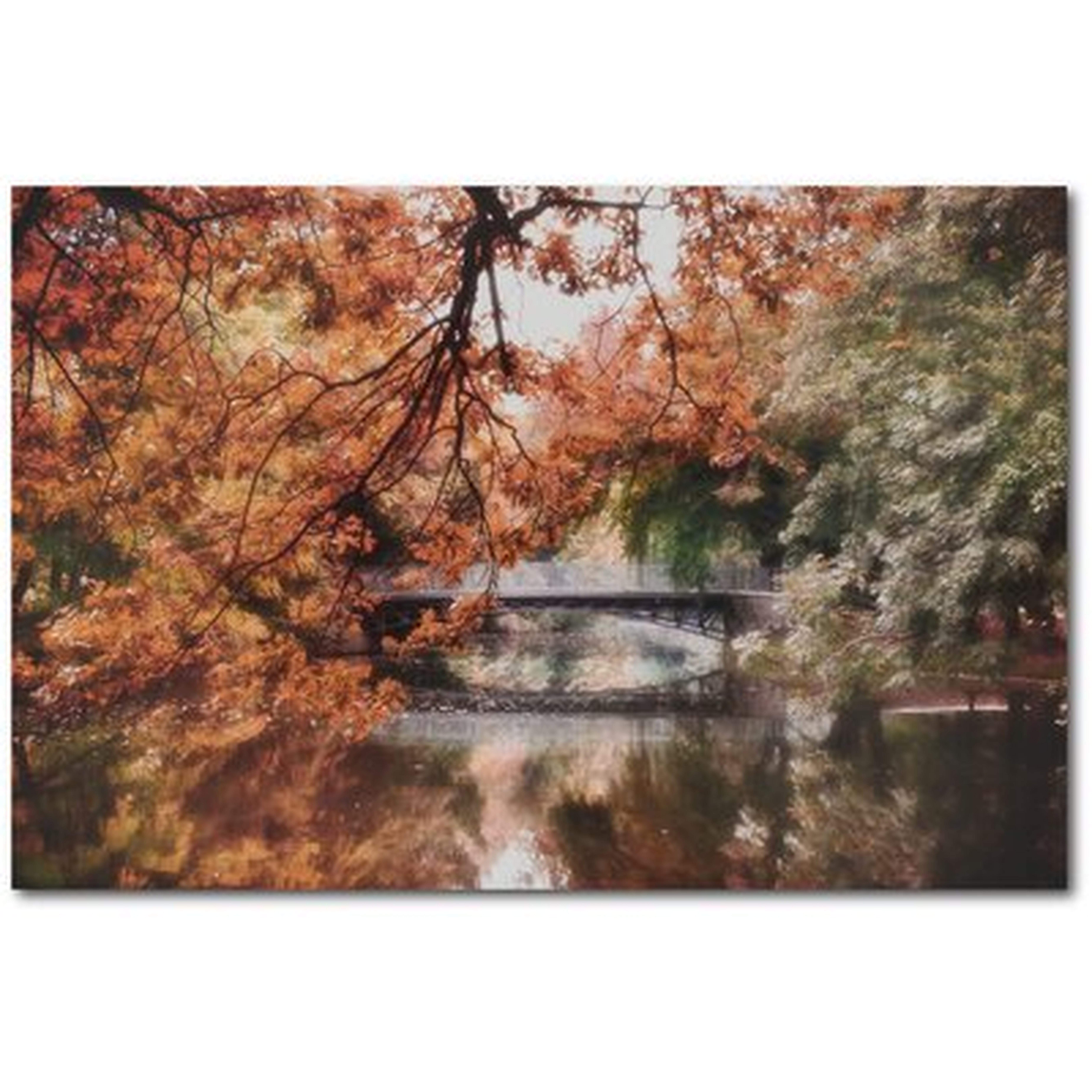 Autumn Bridge - Wrapped Canvas Photograph Print - Wayfair