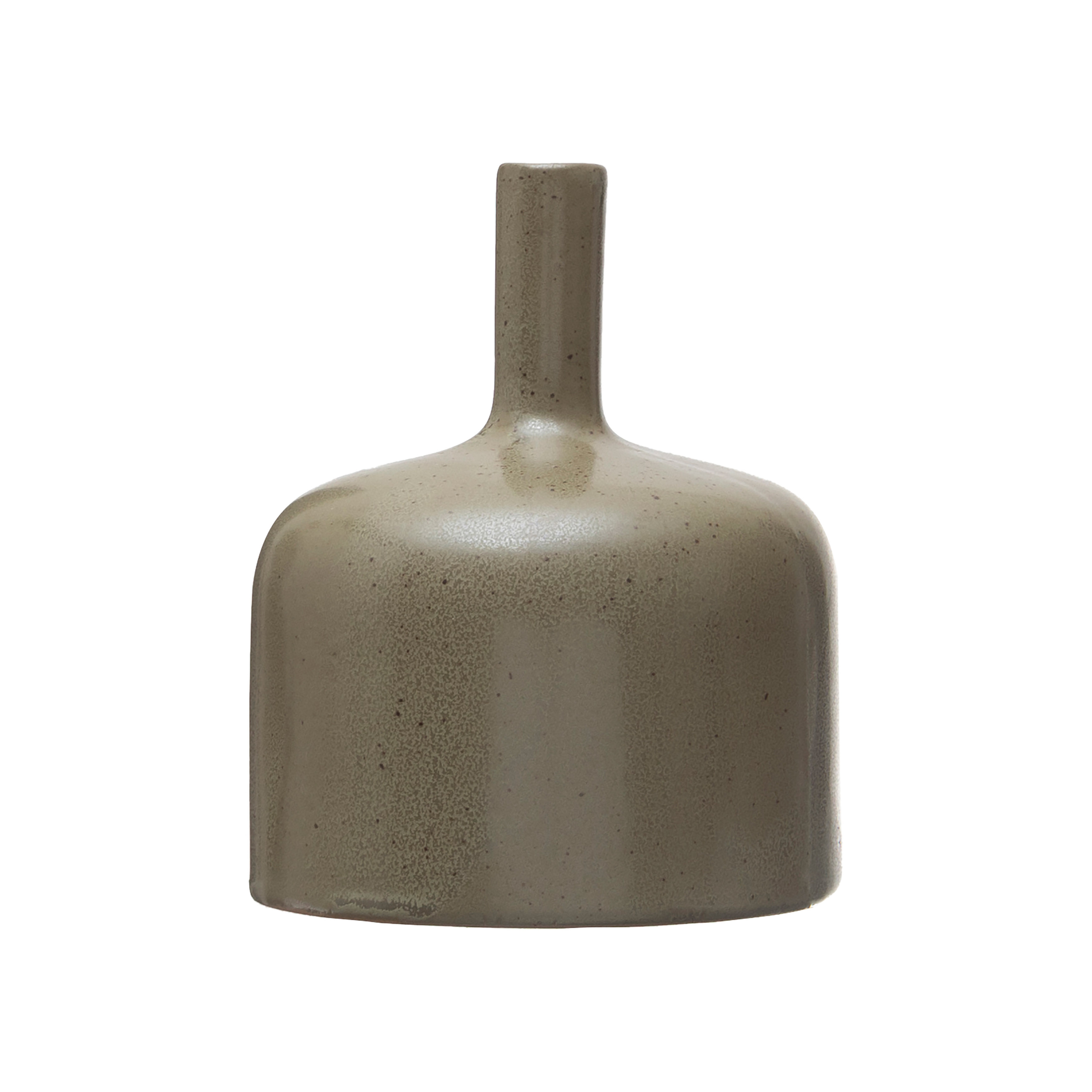  Stoneware Vase, Brown Reactive Glaze - Creative Co-Op