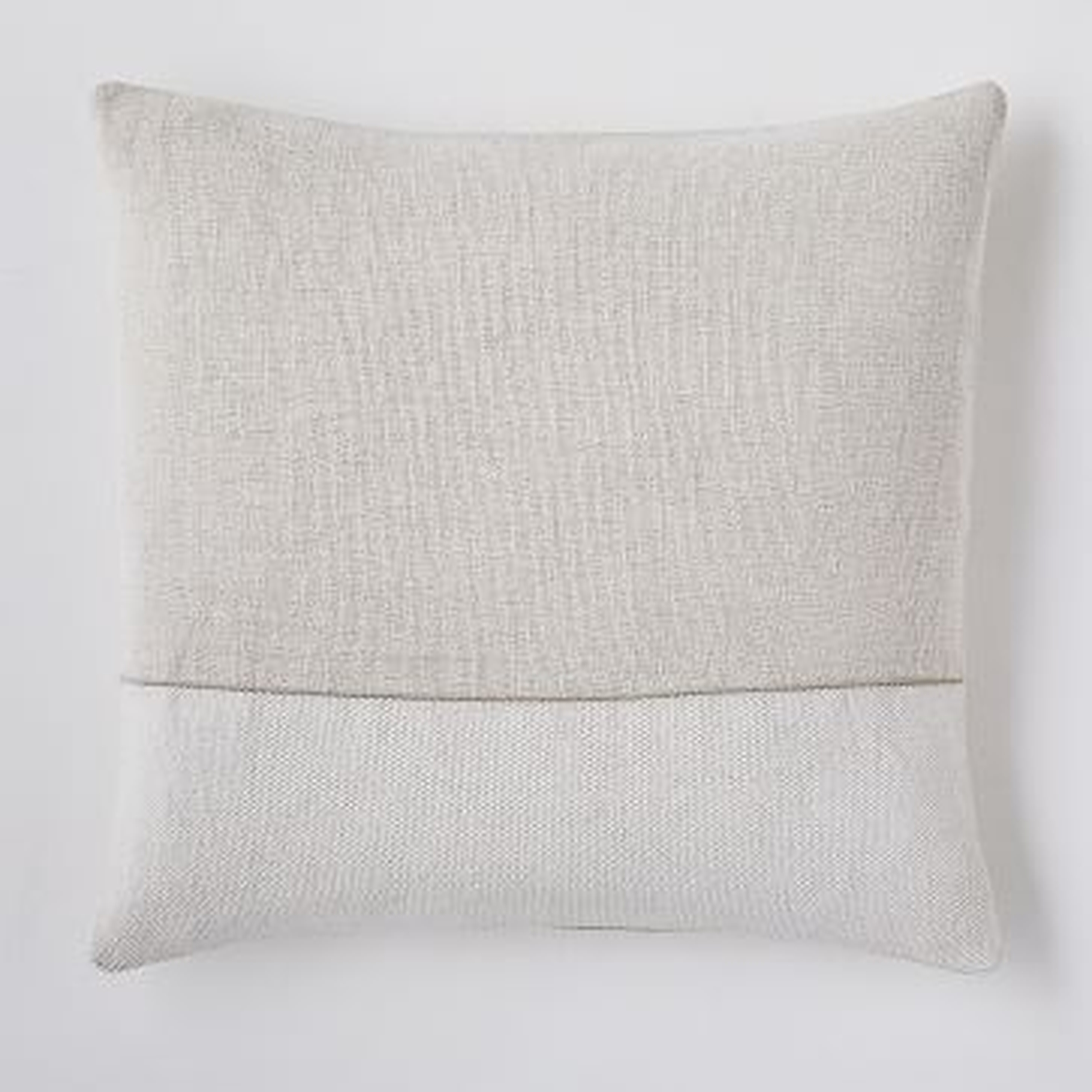 Cotton Canvas Pillow Cover, 18"x18", White, Set of 2 - West Elm