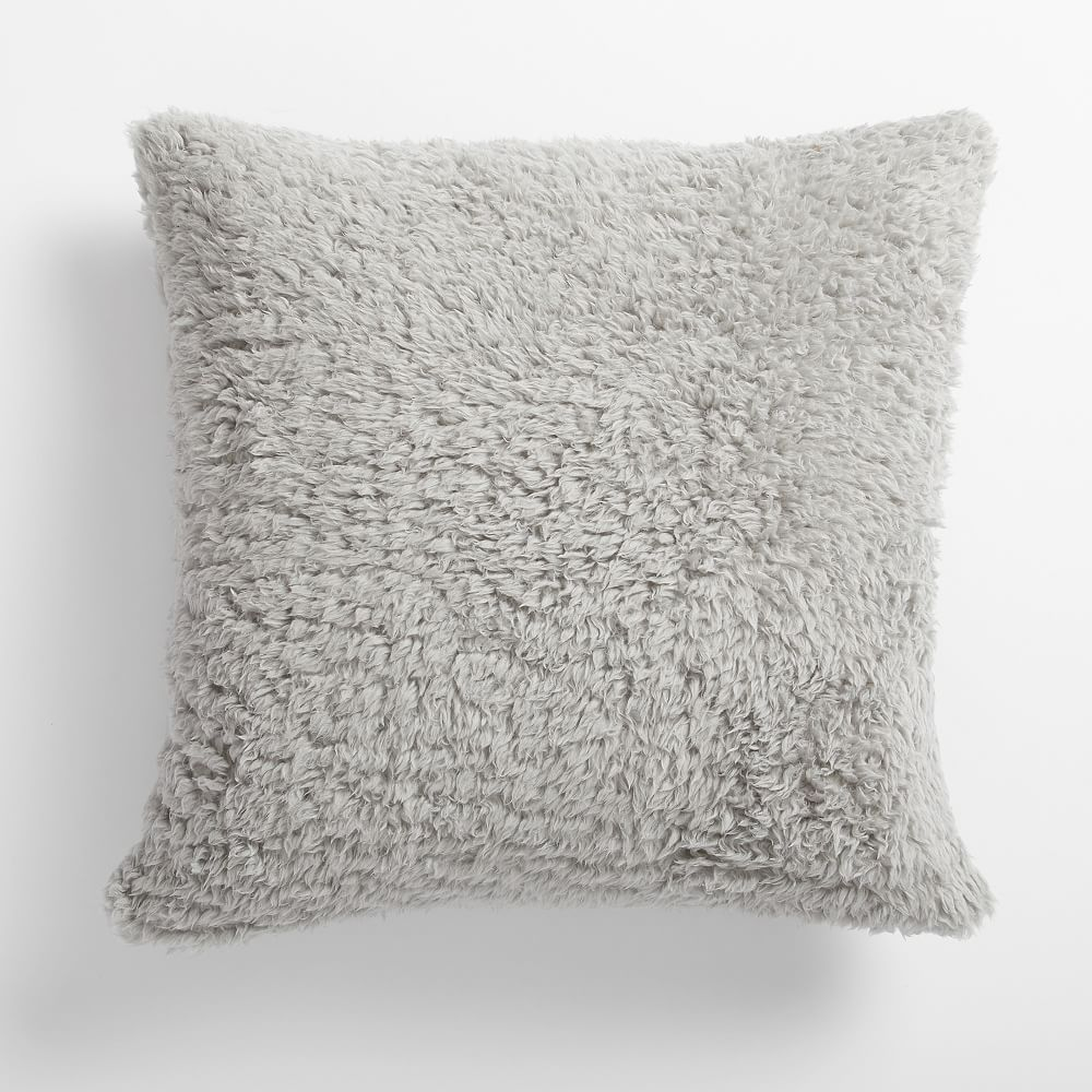 Cozy Sherpa Pillow Cover, 18x18, Light Grey - Pottery Barn Teen