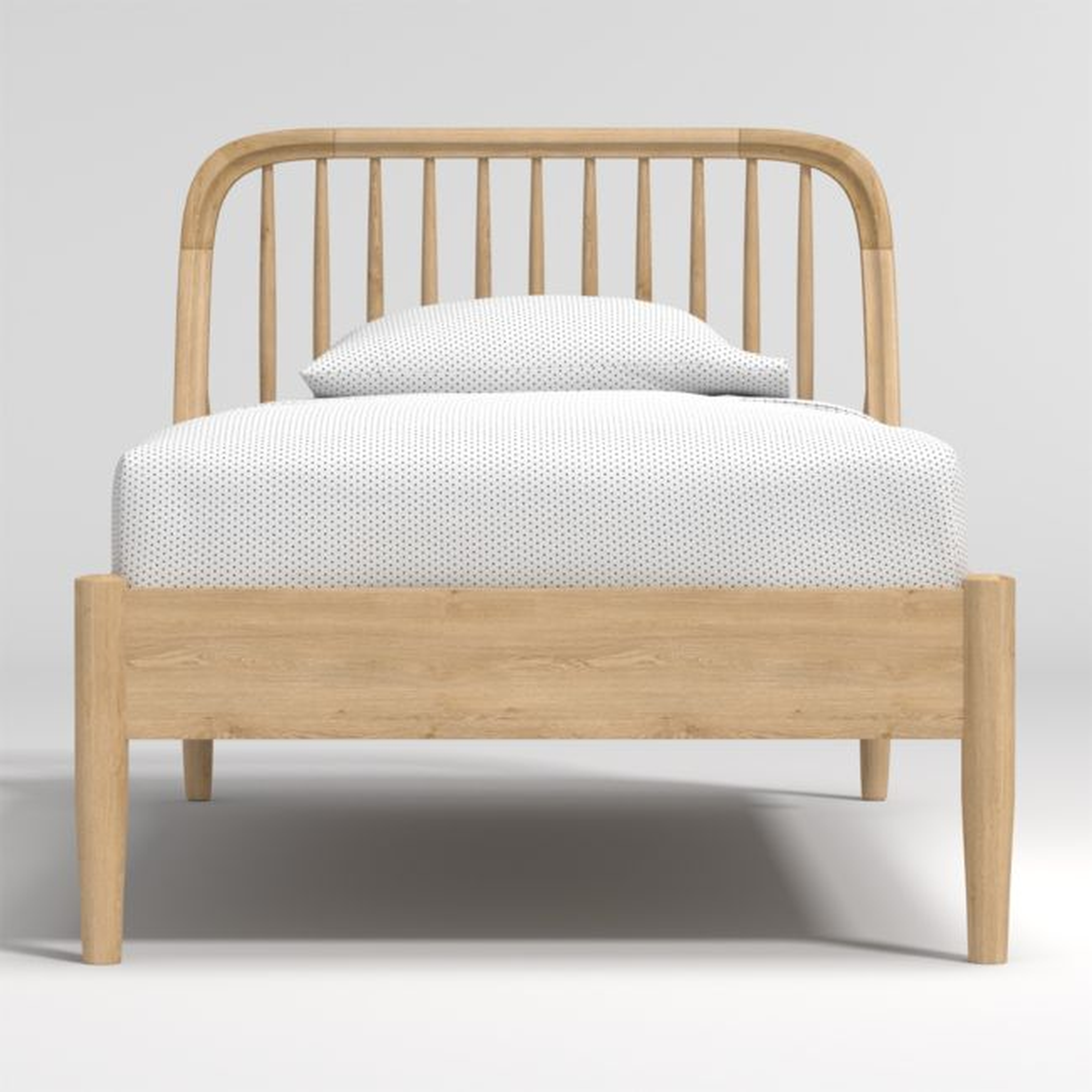 Bodie Spindle Natural Oak Wood Kids Twin Bed - Crate & Kids