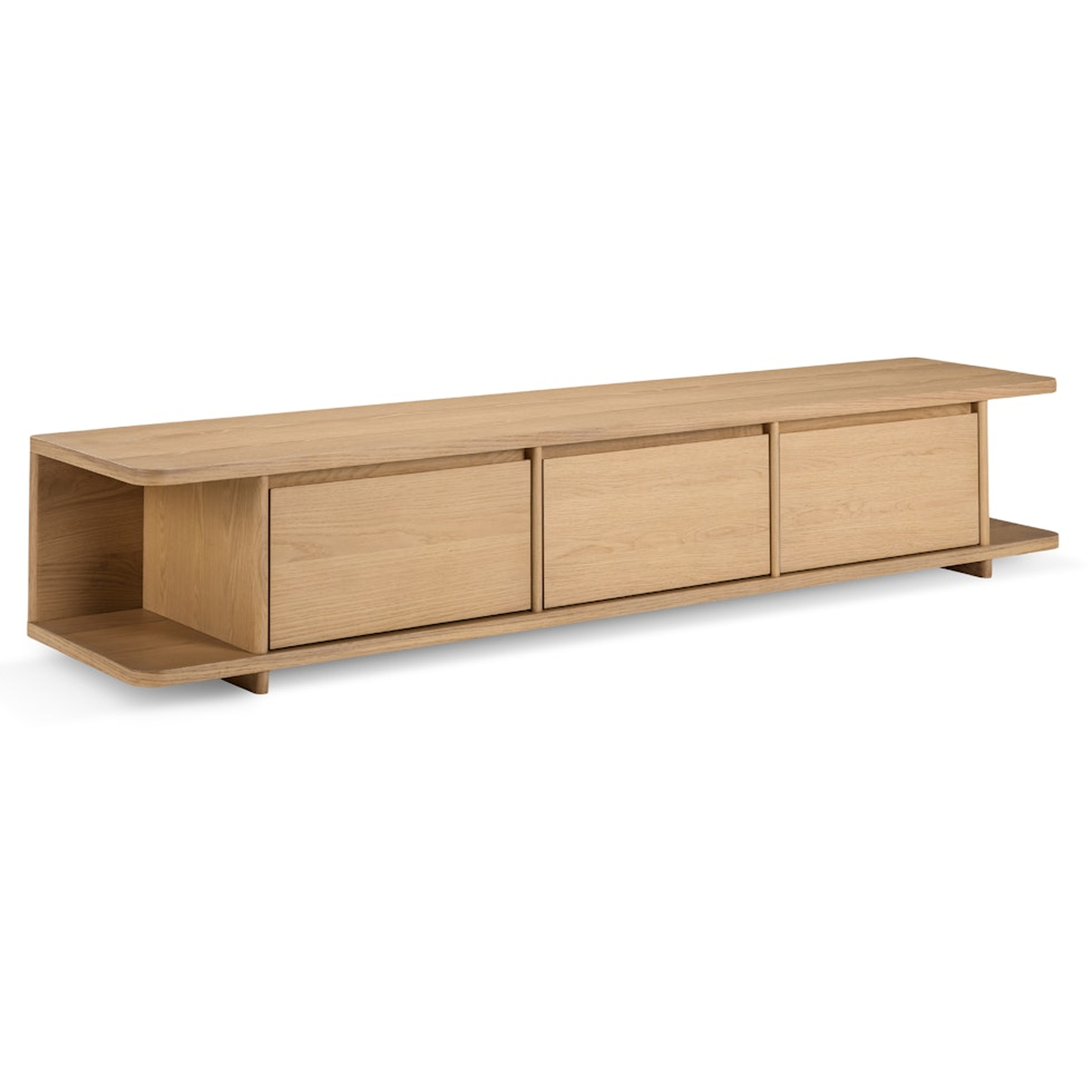 Judith 79" Low Media Unit - White Oak - Article