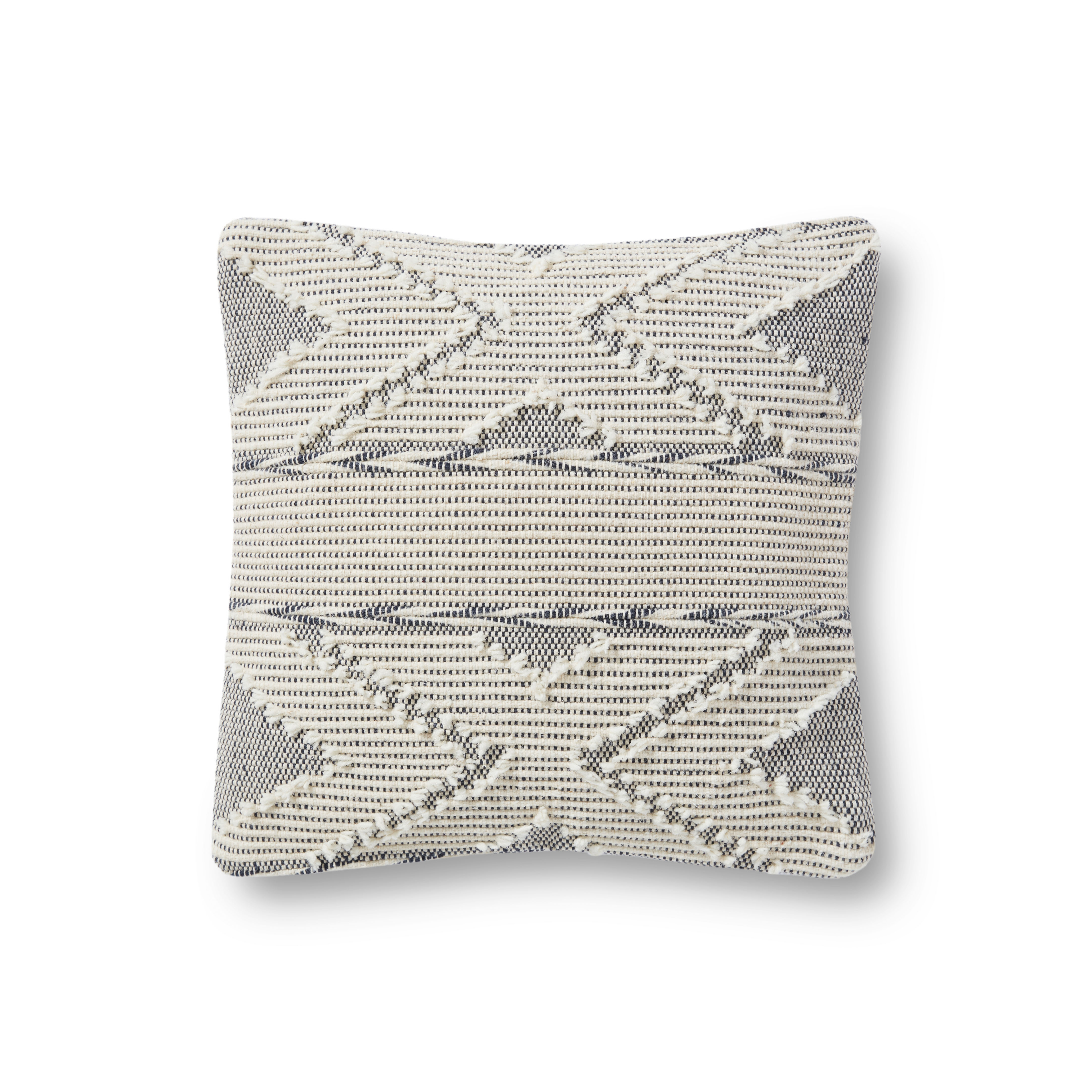 PILLOWS PED0010 INDIGO / IVORY 18" x 18" Cover Only - Loloi Rugs