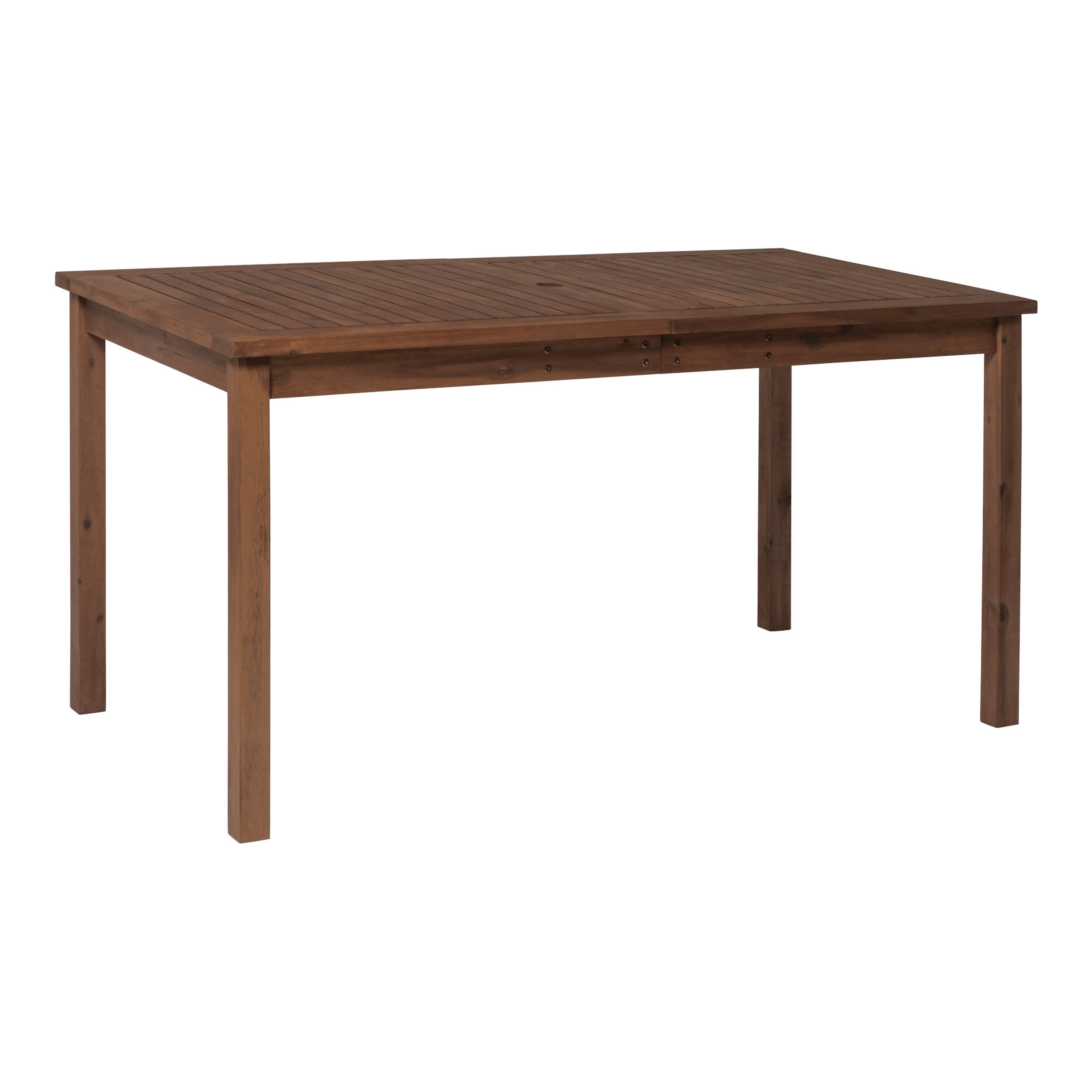 60" Simple Outdoor Patio Dining Table - Dark Brown - Walker Edison
