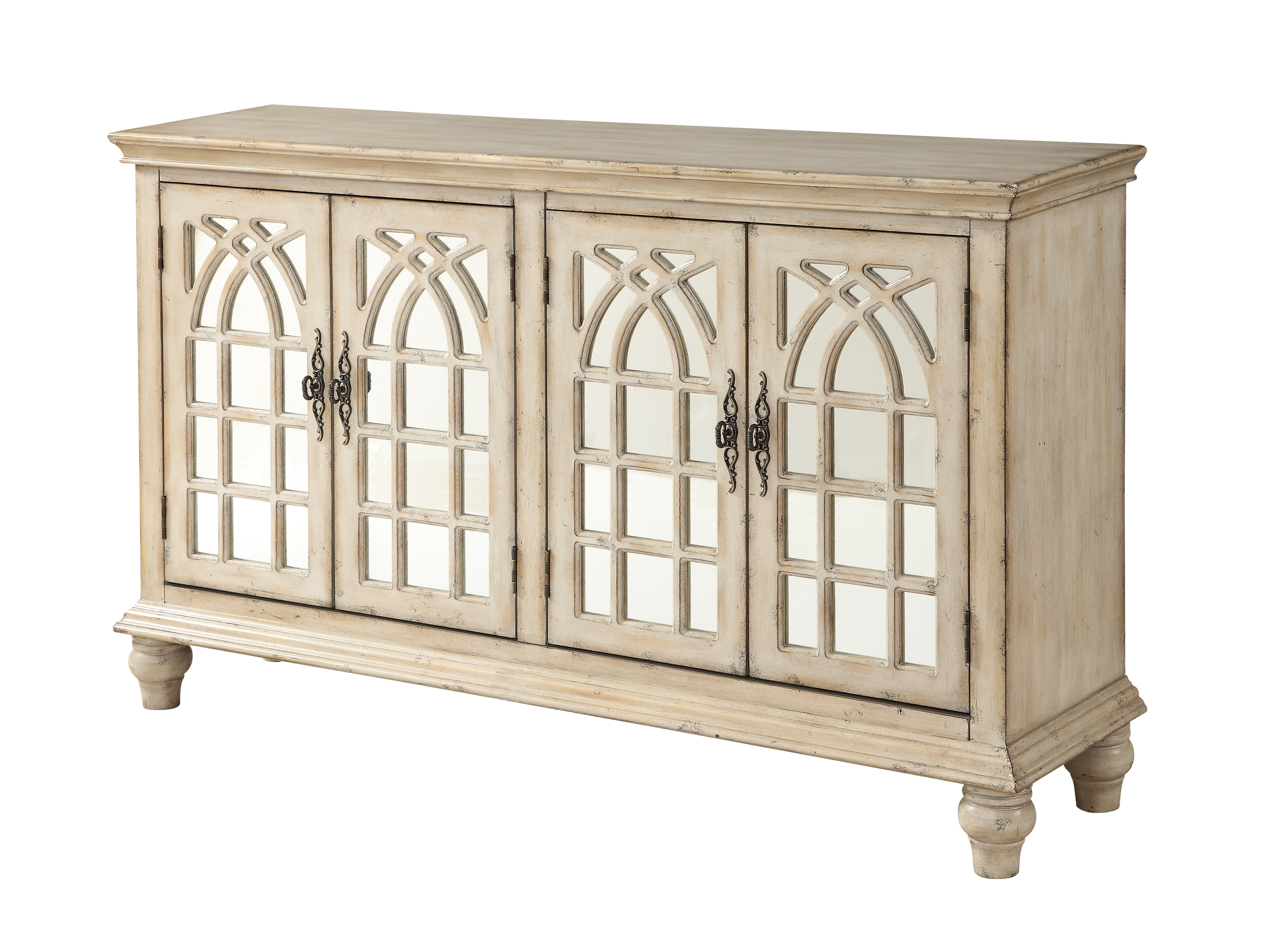 Four Door Credenza, French Cream - Sycamore Home