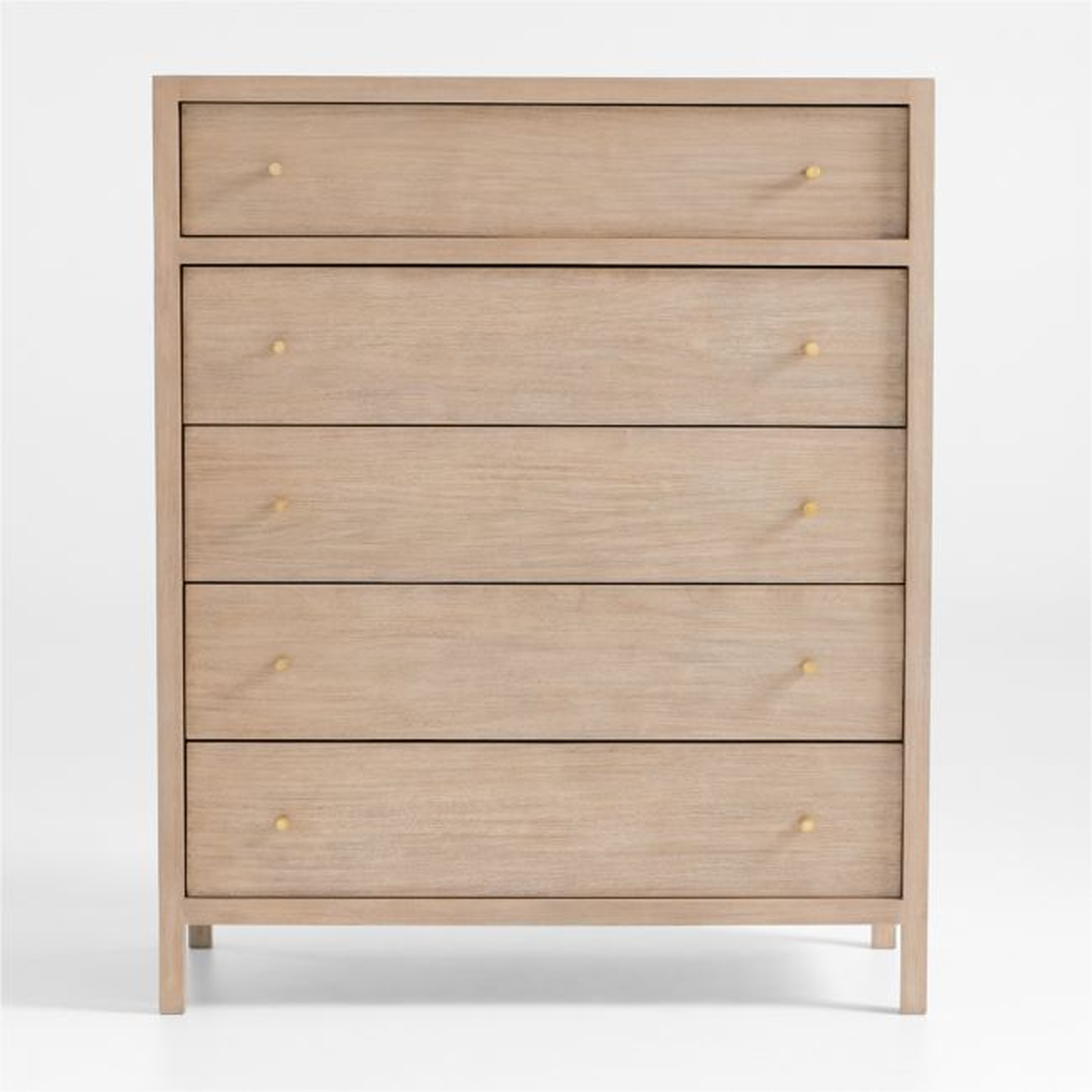 Keane Weathered Natural Wood 5-Drawer Chest - Crate and Barrel